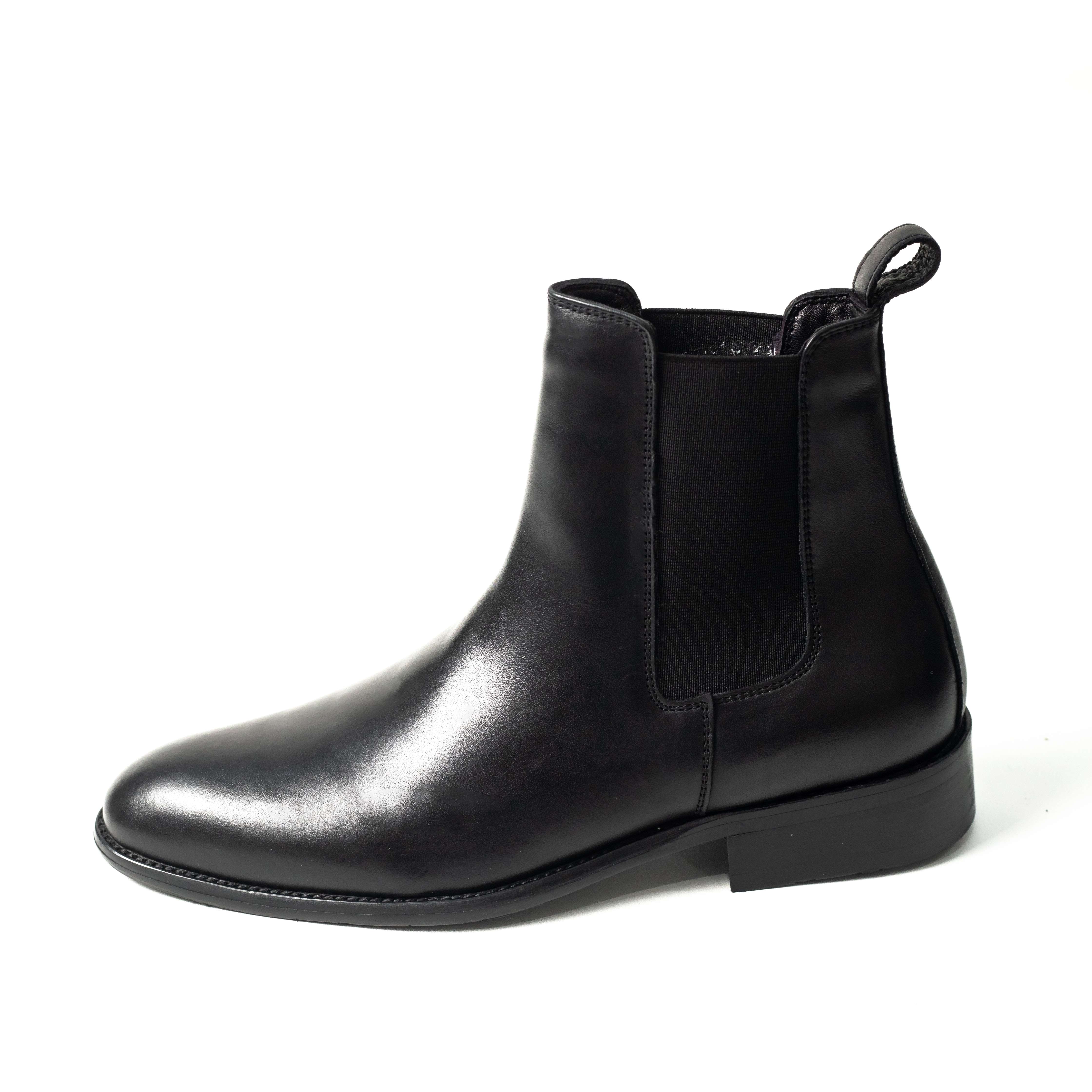 GIÀY CHELSEA BOOTS DA BÒ MÀU ĐEN CBF01