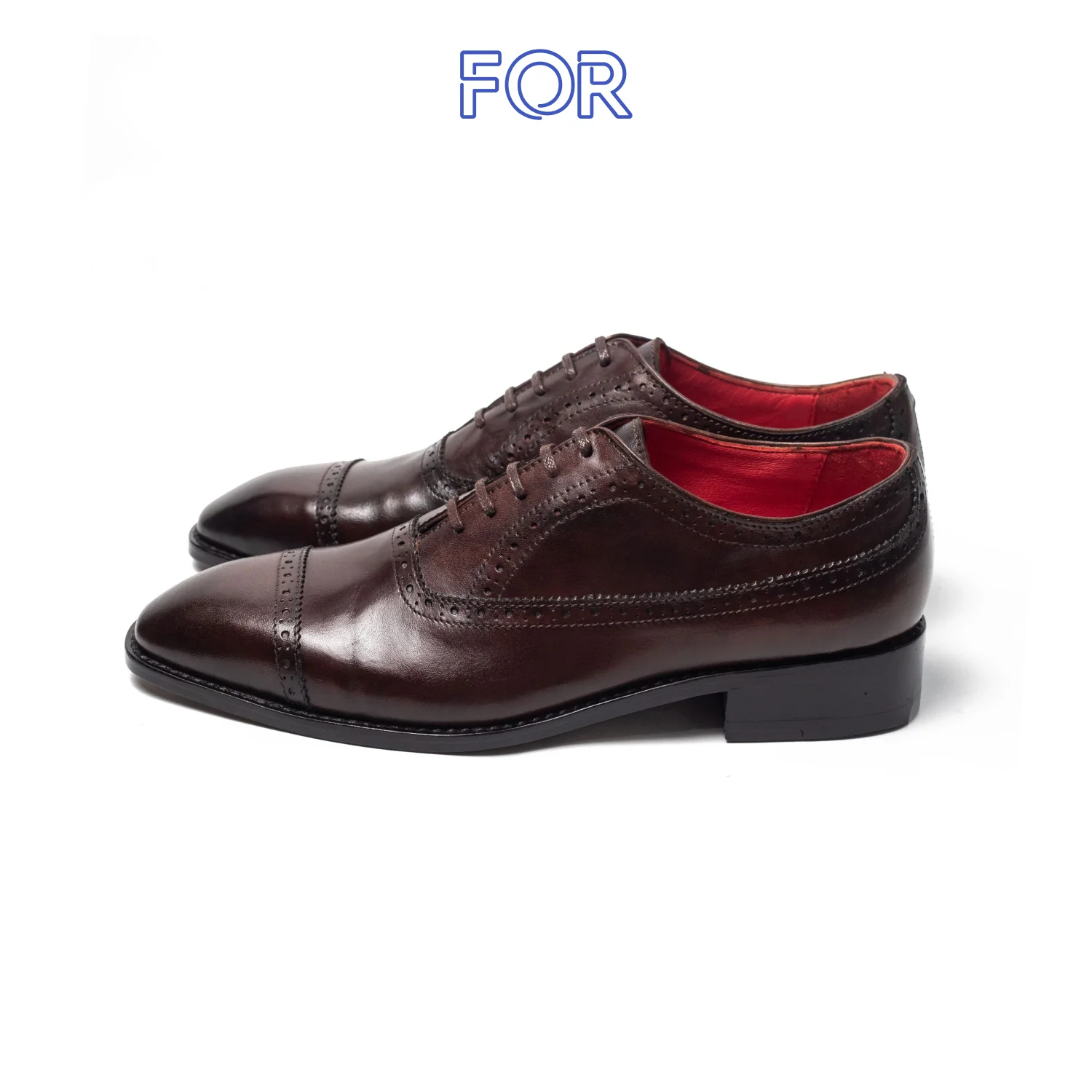 GIÀY BROGUE CAPTOE OXFORD DA BÒ ITALIA MÀU CHOCOLATE RCTF02