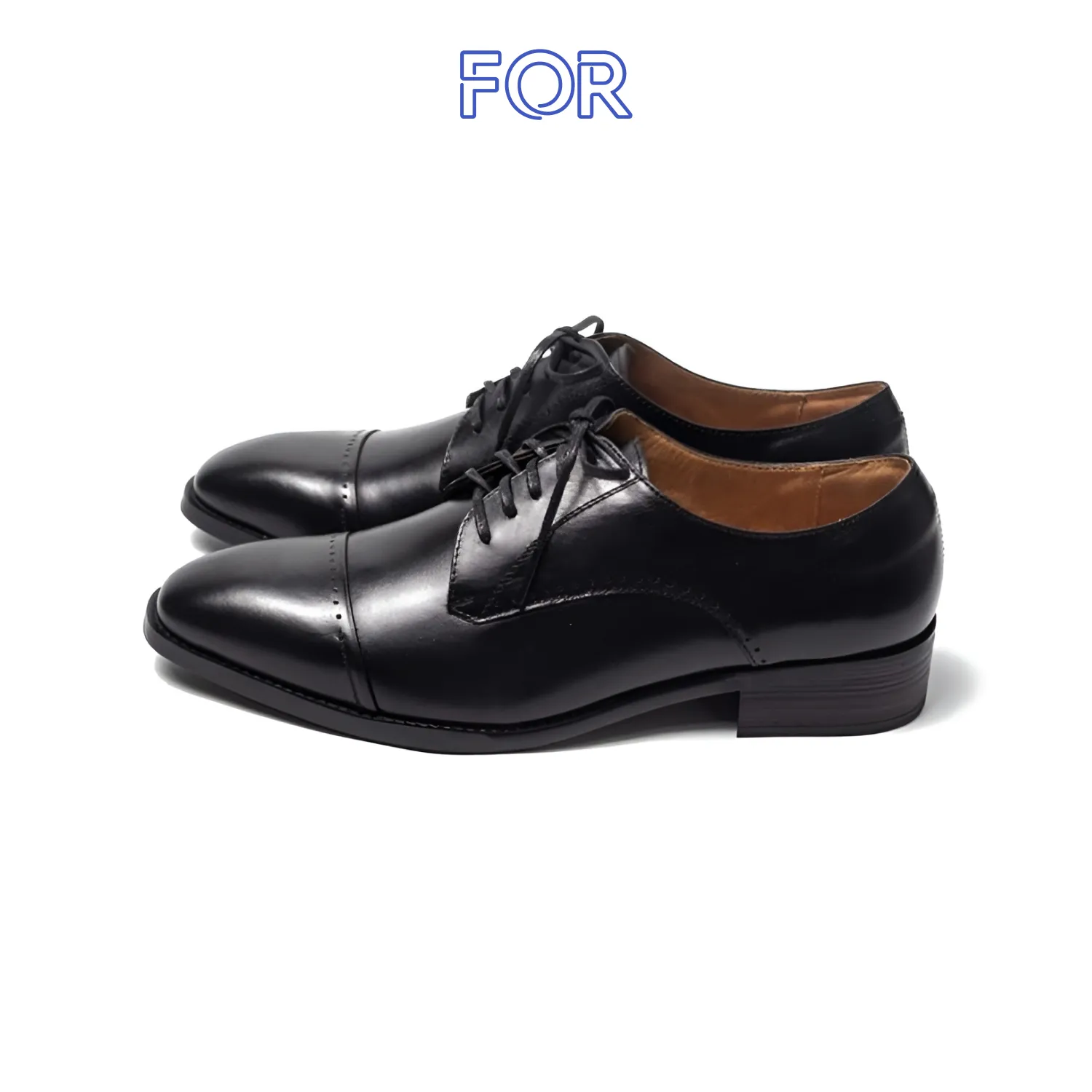 GIÀY BROGUE DERBY DA BÒ MÀU ĐEN DF03