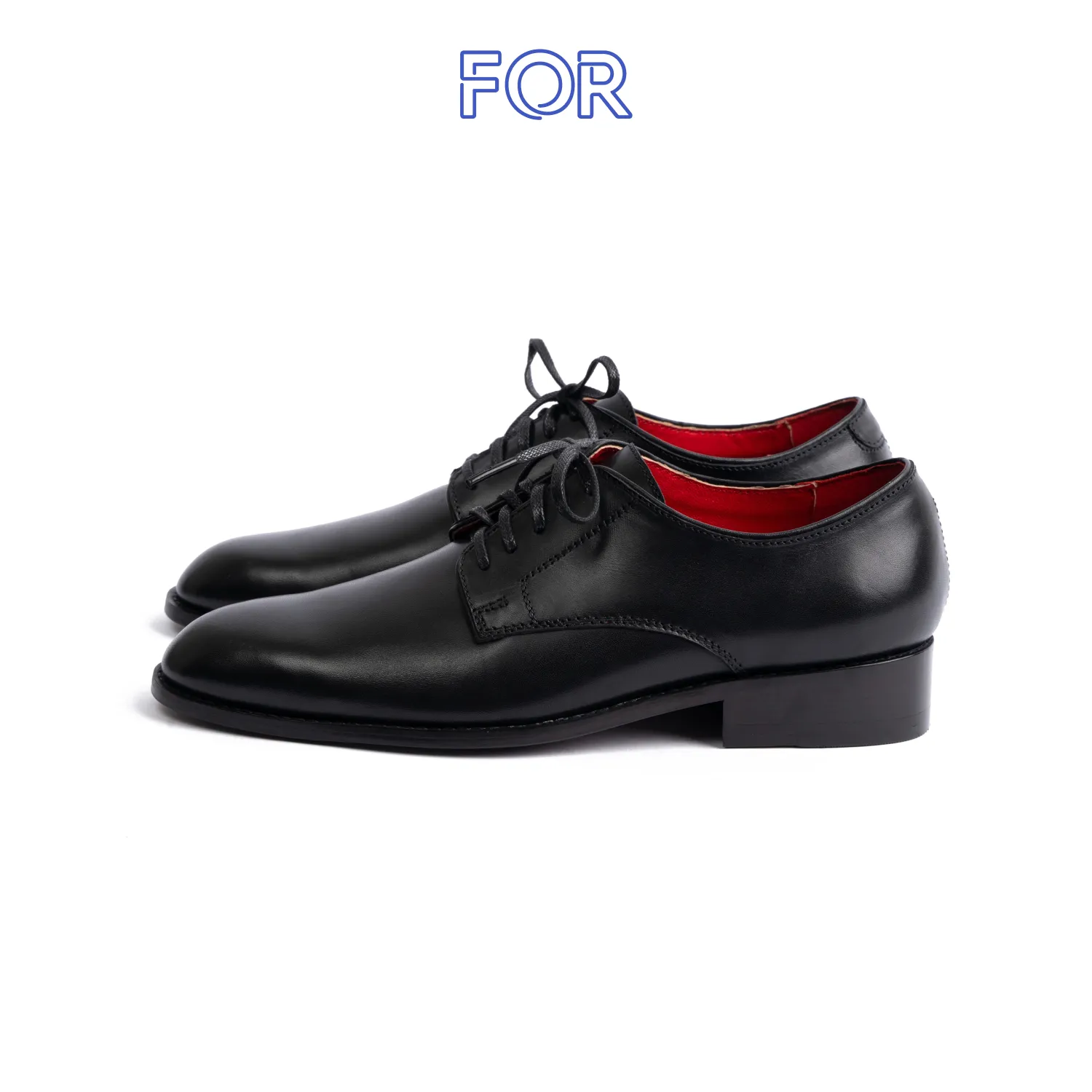 Giày Derby màu đen da bò Ý – RDF05