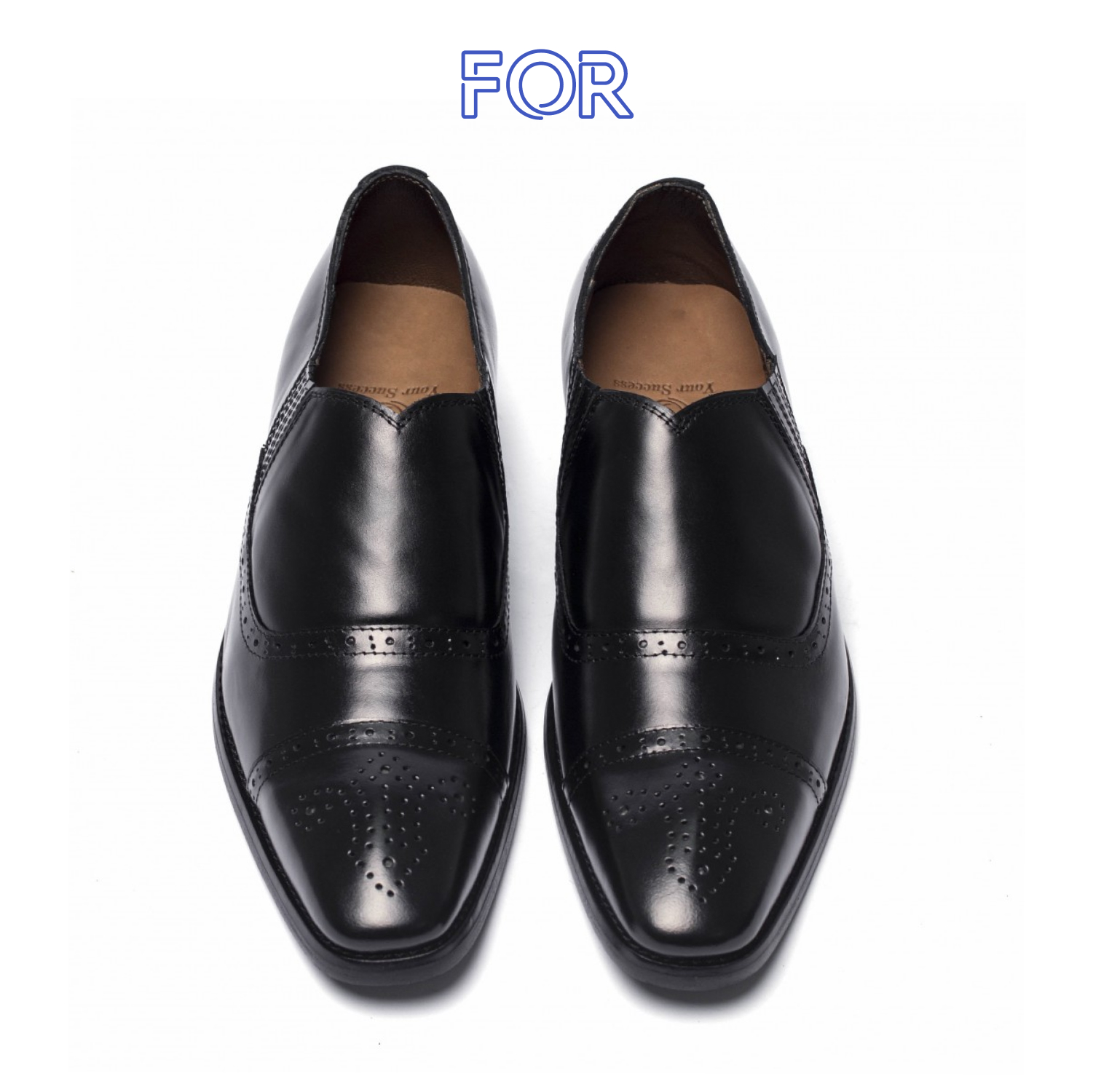 GIÀY LOAFER DA BÒ MÀU ĐEN  CỔ CHUN NLF08