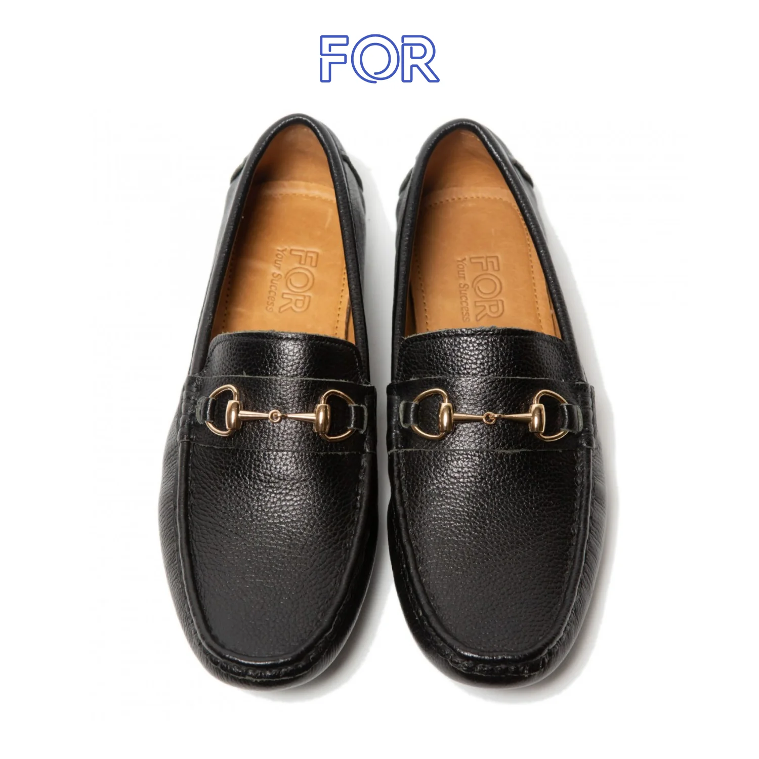 GIÀY LƯỜI MOCCASIN DA MILL HẠT MÀU ĐEN MF24