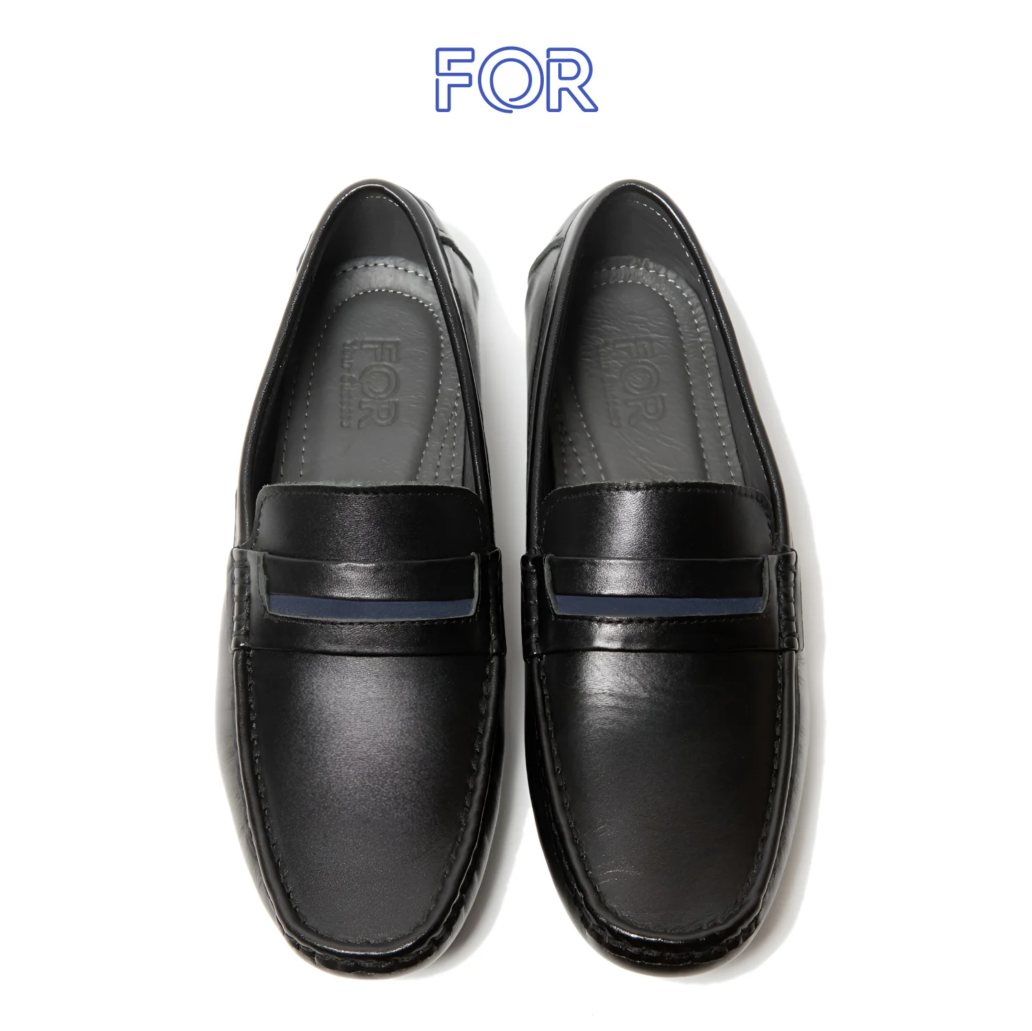 GIÀY LƯỜI MOCCASIN DA BÒ MÀU ĐEN MF39