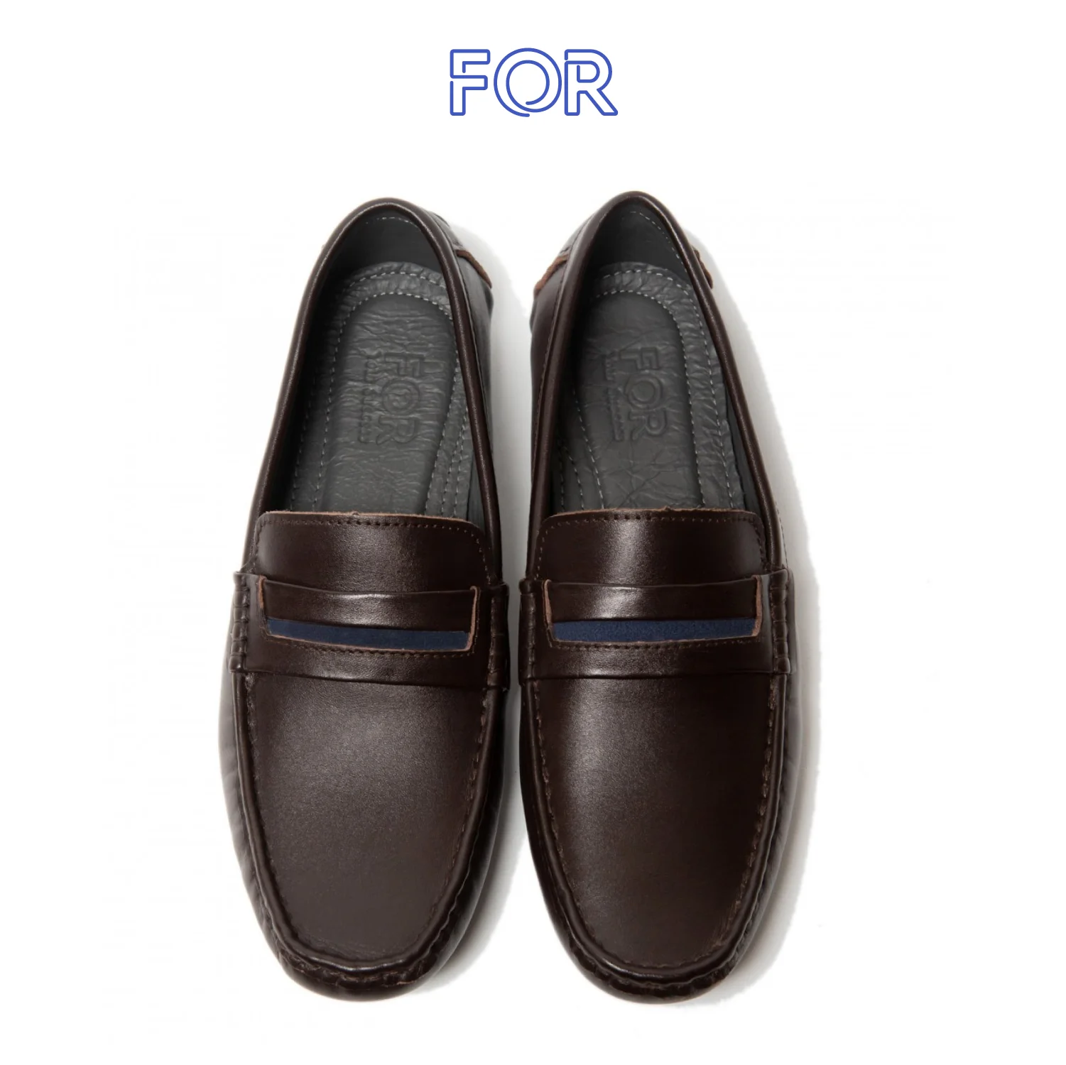 GIÀY LƯỜI MOCCASIN DA BÒ MÀU NÂU MF40