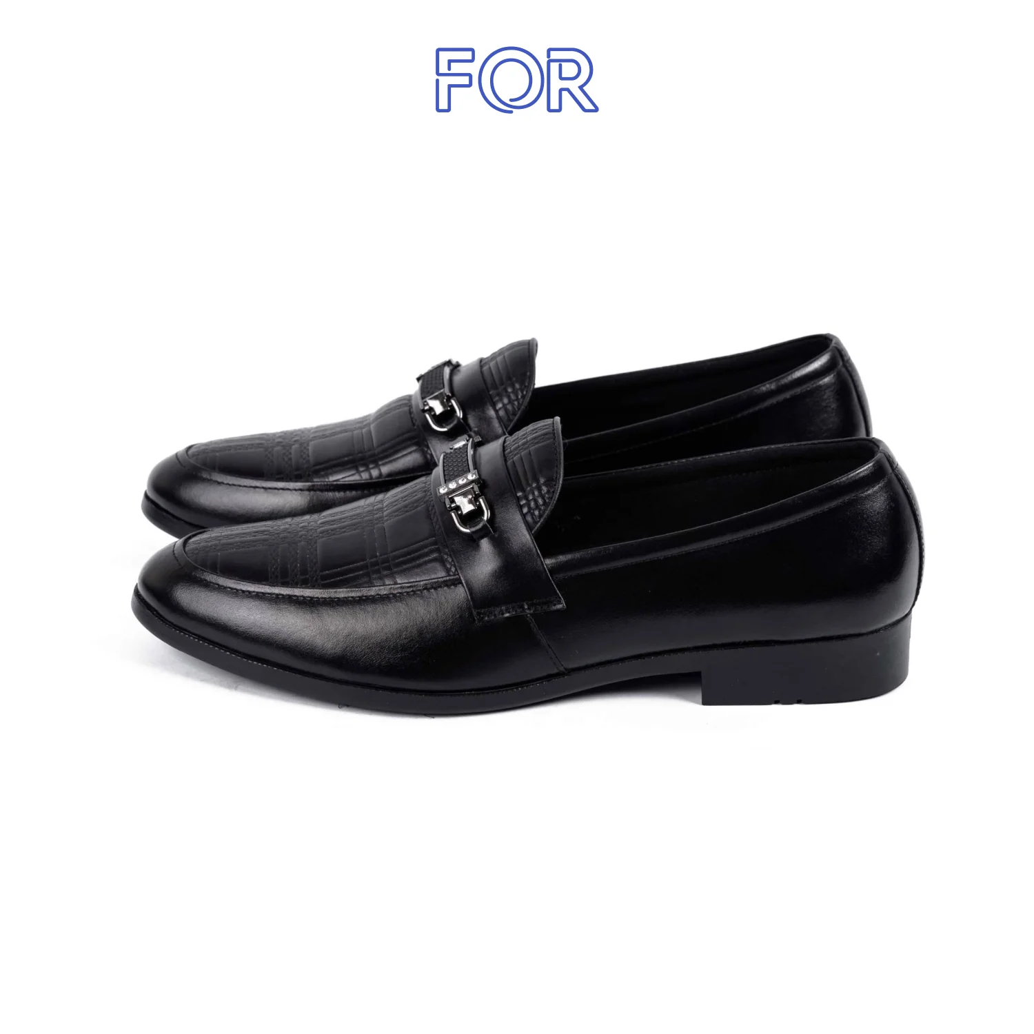 GIÀY LƯỜI HORSEBIT LOAFERS DA BÒ  VÂN KẺ HLF02