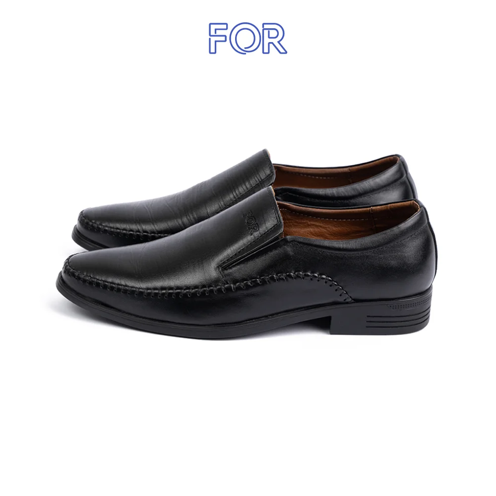 GIÀY LƯỜI LOAFERS VÂN SẦN ĐEN  NLF05