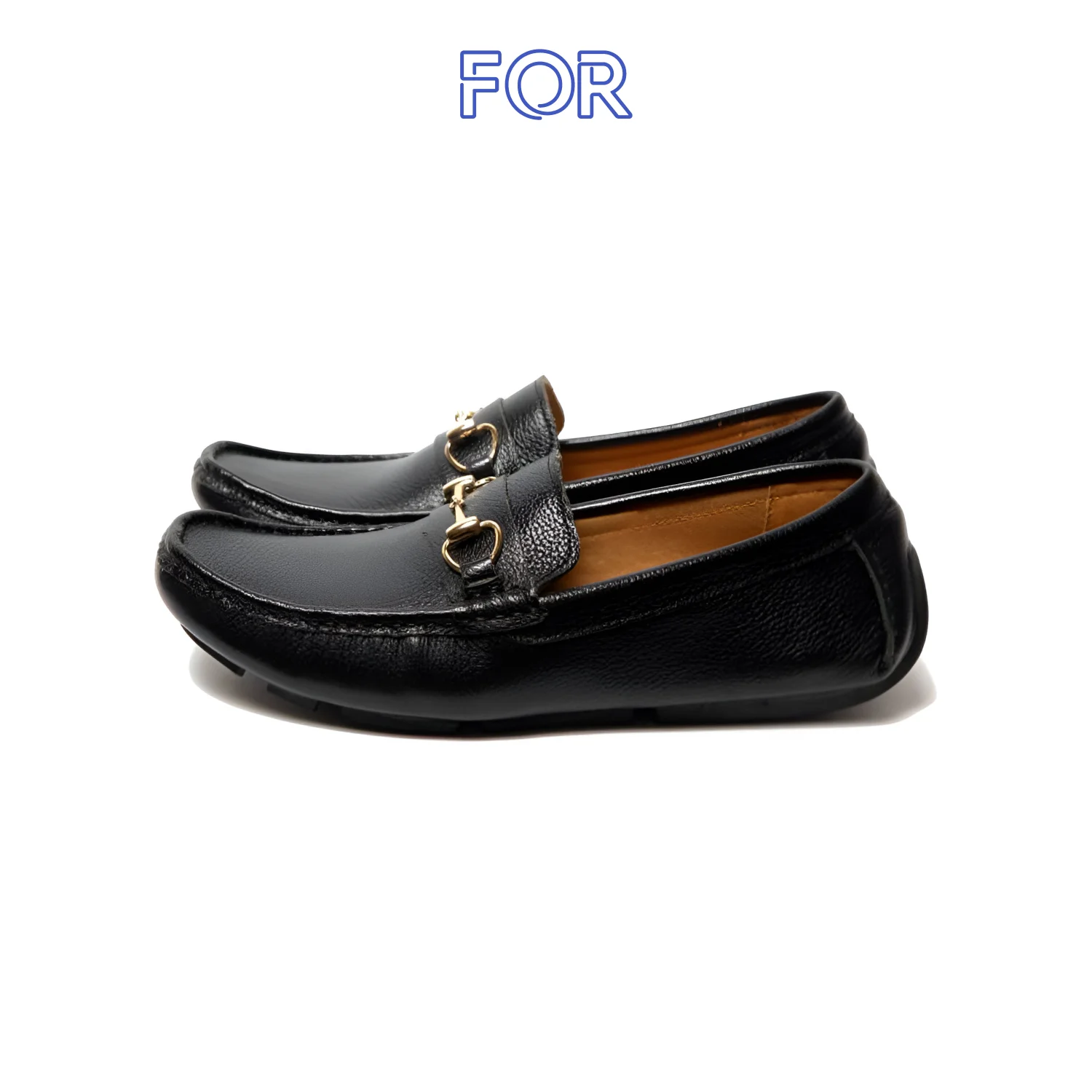 GIÀY LƯỜI MOCCASIN DA MILL HẠT MÀU ĐEN MF24