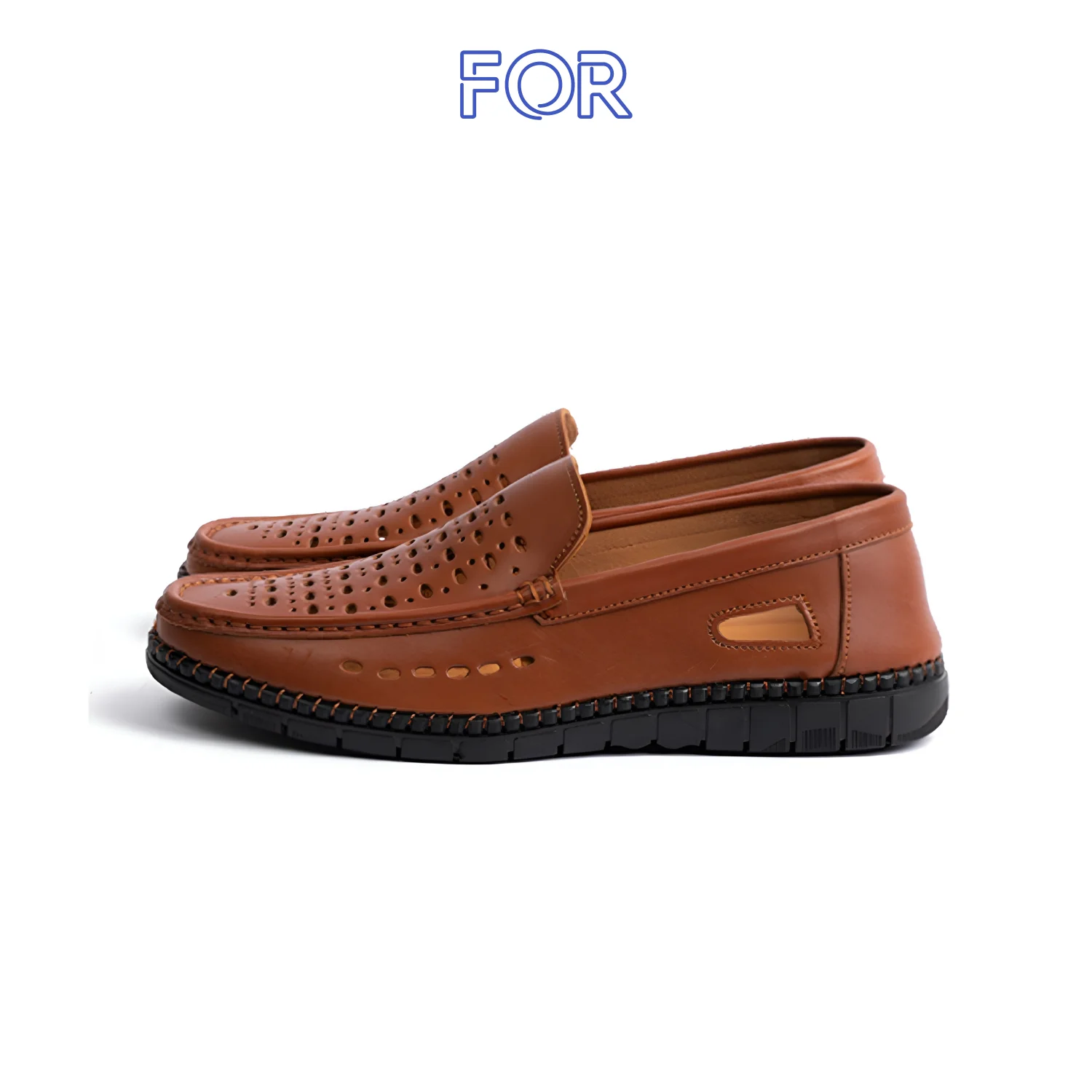 GIÀY LƯỜI MOCCASIN DA BÒ LỖ  THOÁNG MF33