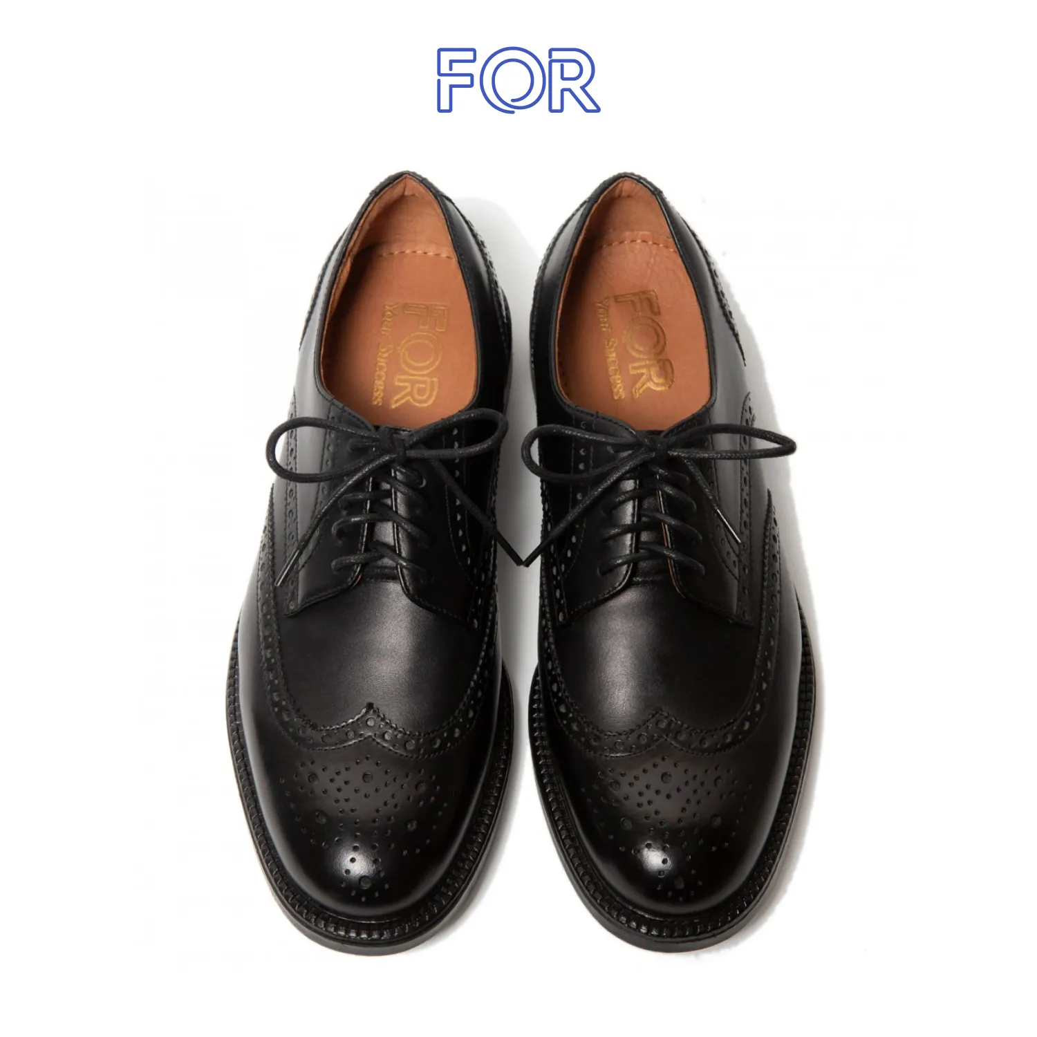 GIÀY WINGTIP DERBY ĐẾ ĐỐC ĐEN DF21