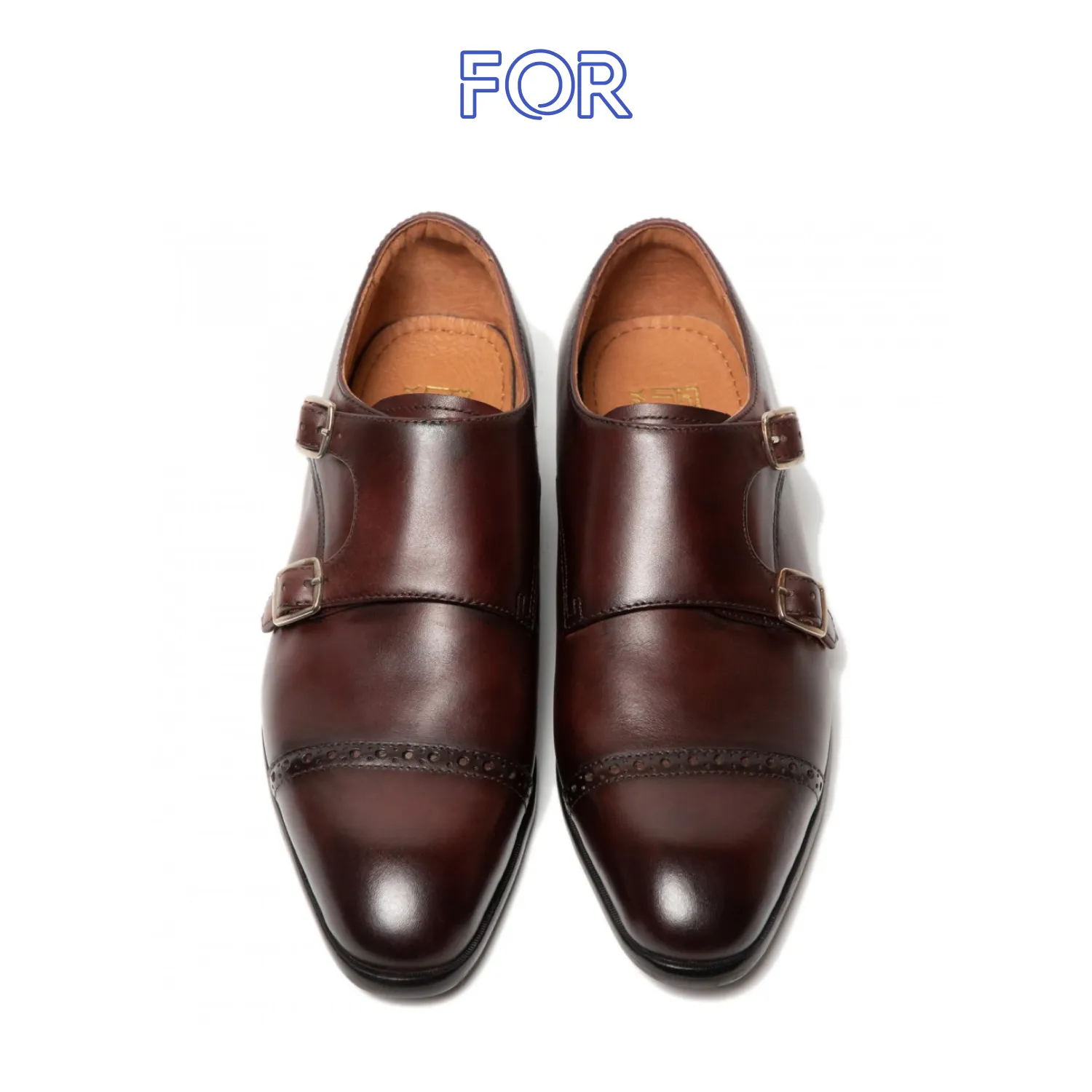 GIÀY DOUBLE MONK STRAP MÀU NÂU SẪM MSF05