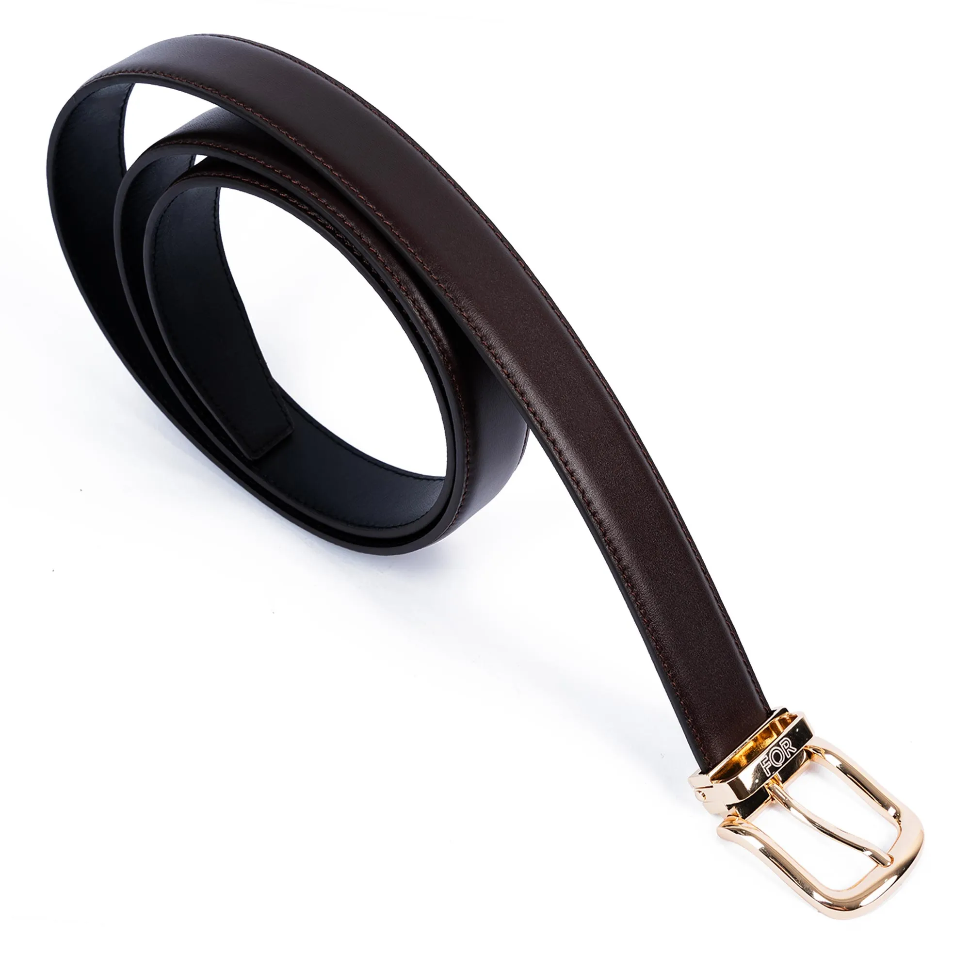 THẮT LƯNG DA BÒ 30MM MÀU NÂU KHÓA KIM
