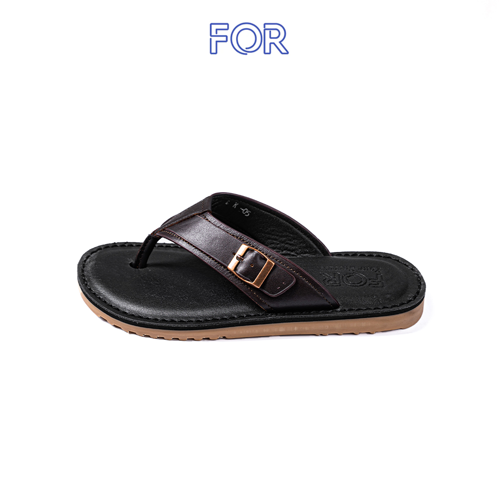 DÉP XỎ NGÓN DA BÒ MÀU NÂU TRẦM DXN08