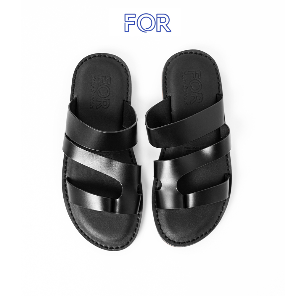 DÉP XỎ NGÓN QUAI NGANG MÀU ĐEN DDF13