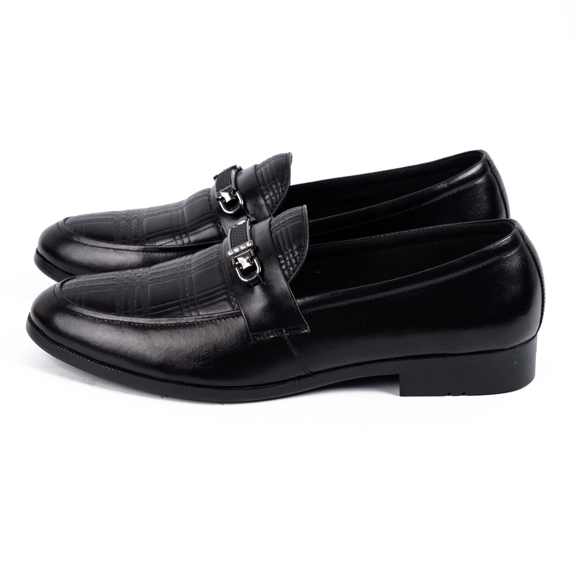 GIÀY LƯỜI HORSEBIT LOAFERS DA BÒ VÂN KẺ HLF02
