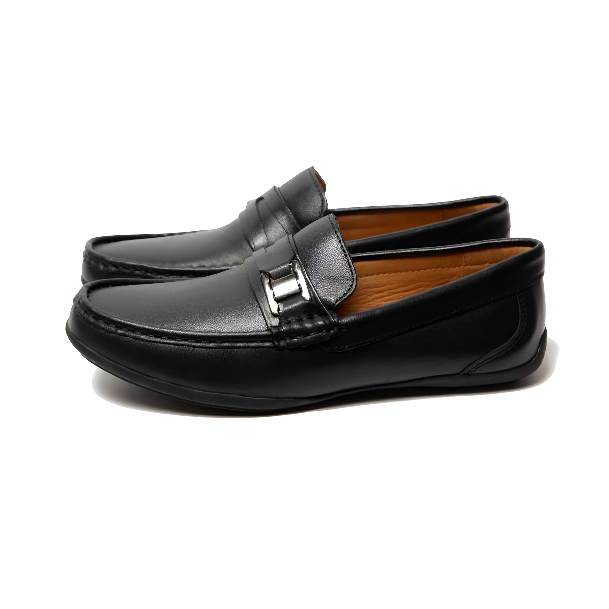 GIÀY LƯỜI MOCCASIN DA BÒ MÀU ĐEN MF23