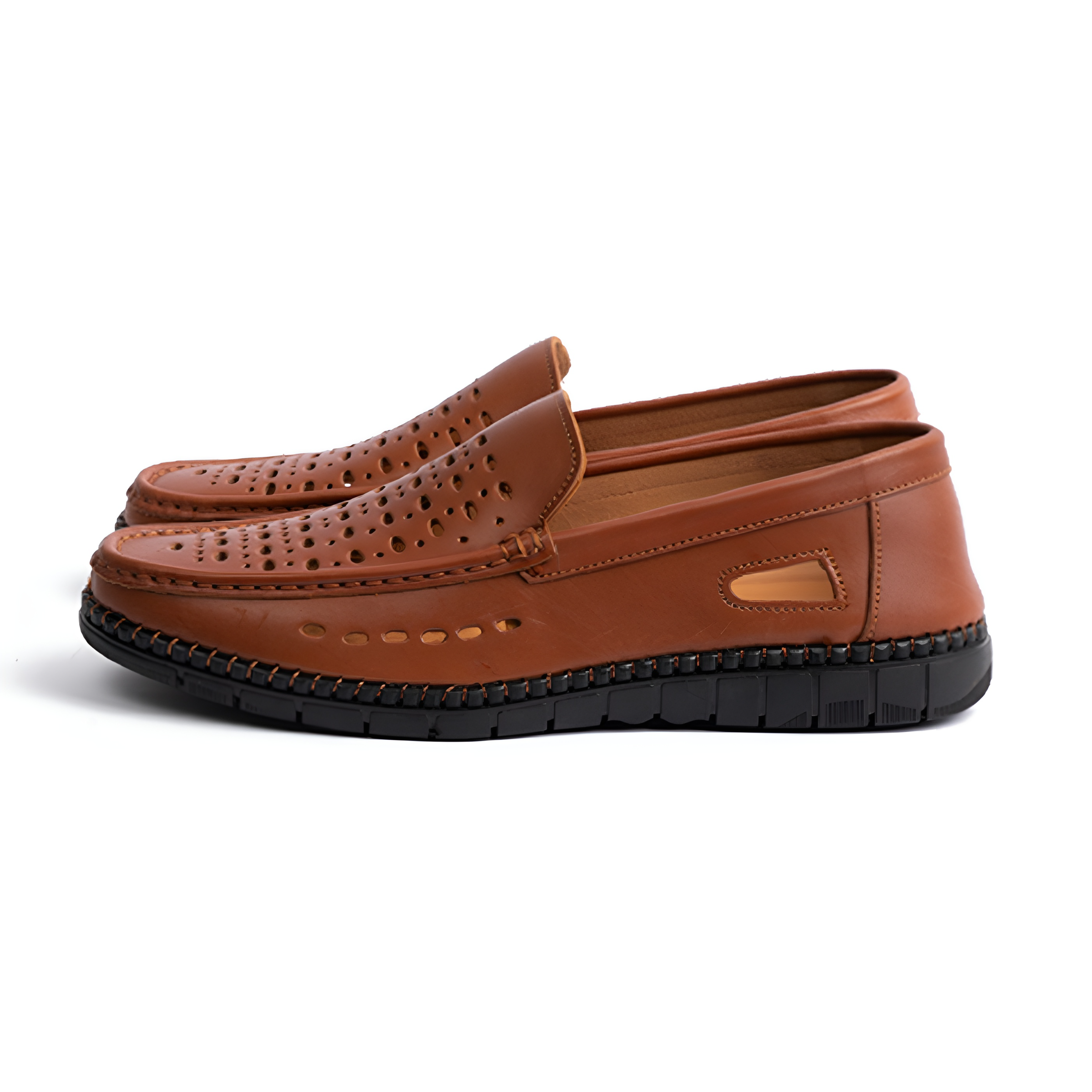 GIÀY LƯỜI MOCCASIN DA BÒ LỖ THOÁNG MF33