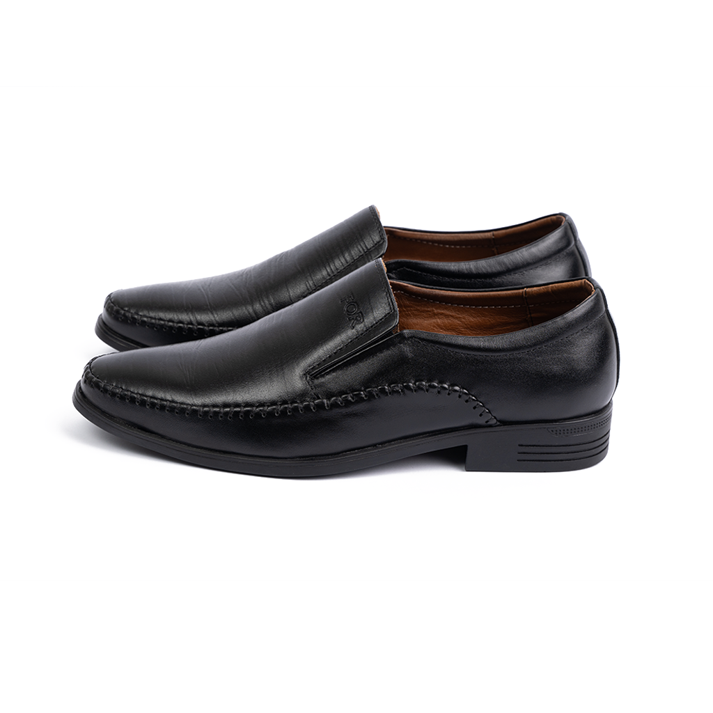GIÀY LƯỜI LOAFERS VÂN SẦN ĐEN NLF05