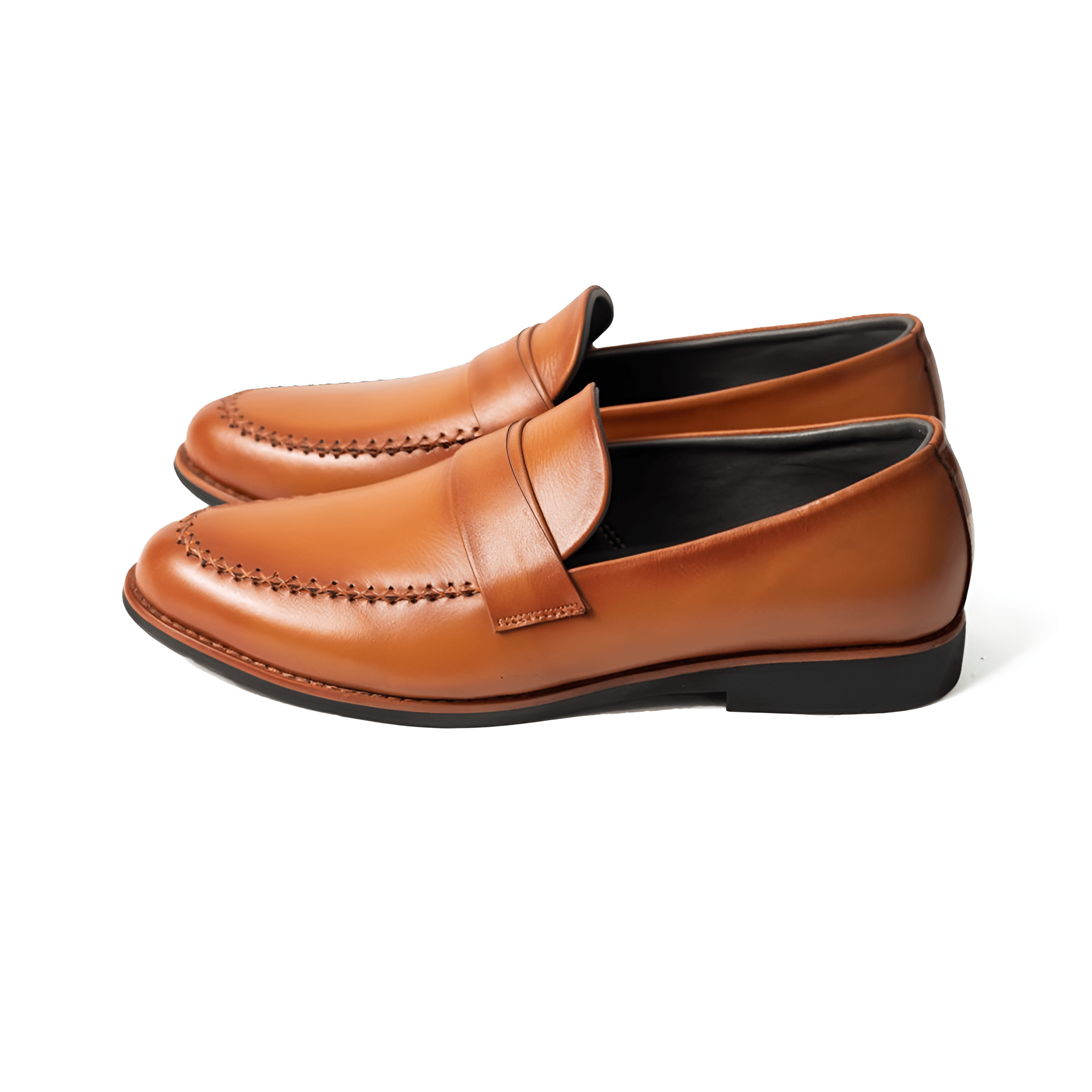 GIÀY LOAFER DA BÒ MÀU NÂU PLF17