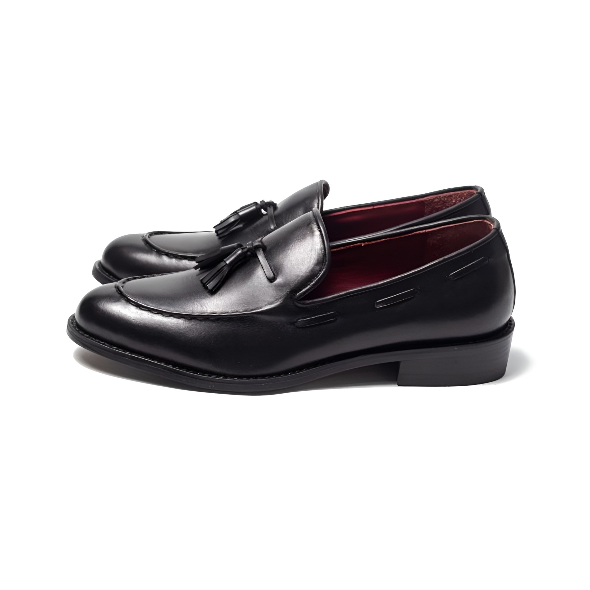 GIÀY TASSEL LOAFER DA BÒ Ý MÀU ĐEN ĐẾ KHÂU MCKAY RLF05