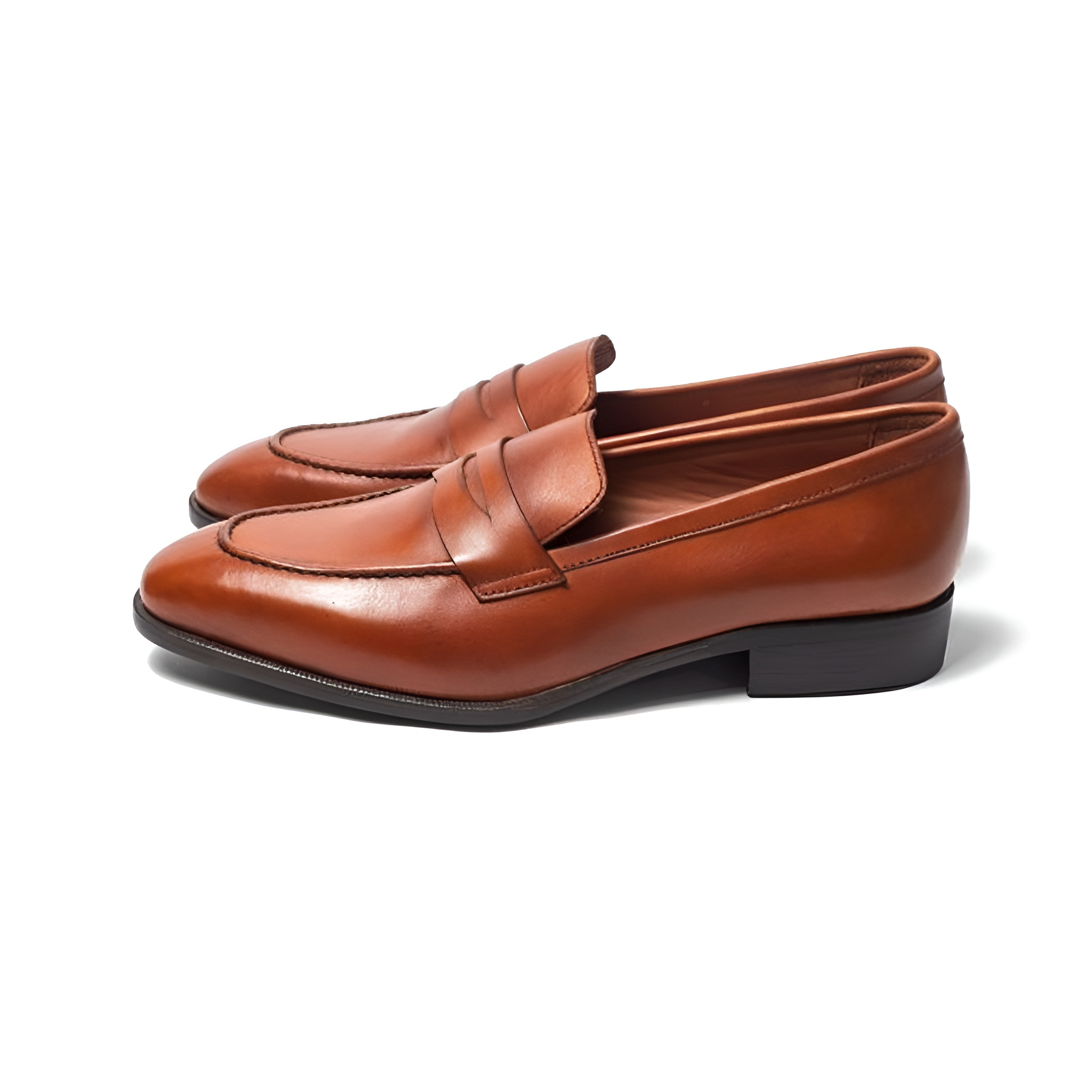 GIÀY PENNY LOAFER DA BÒ Ý ĐẾ DA MÀU NÂU PATINA ZPLF01
