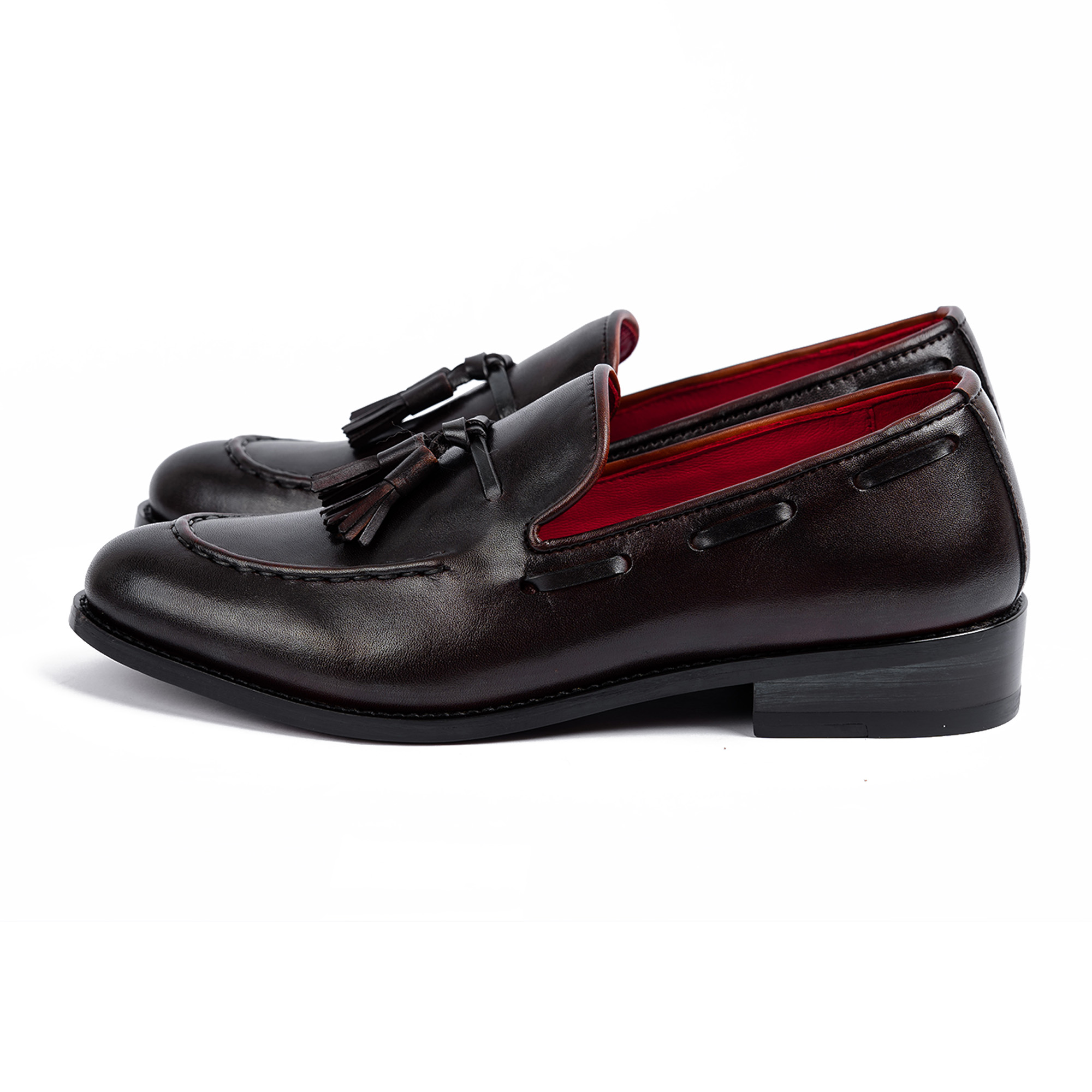 GIÀY LƯỜI TASSEL LOAFERS DA BÒ Ý MÀU PATINA RLF01