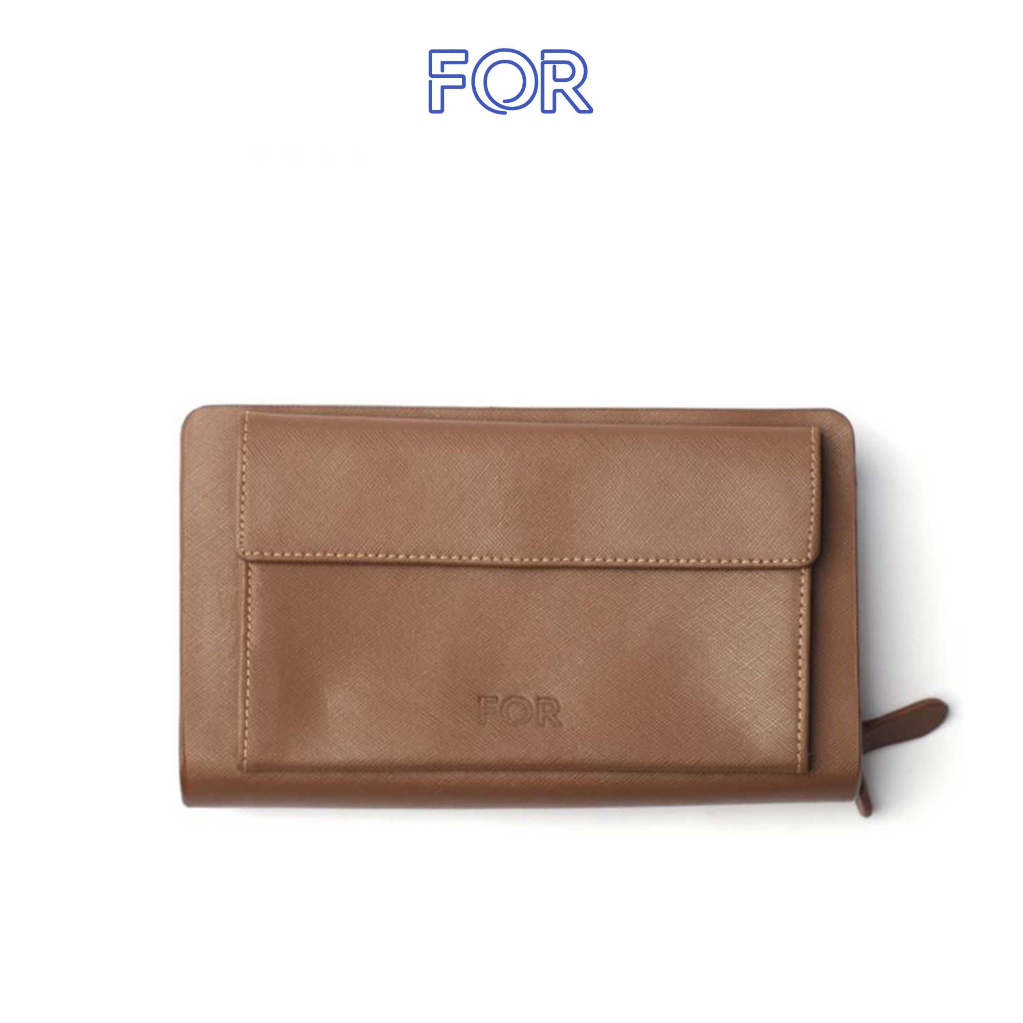 CLUTCH 1 KHÓA ZIP DA SAFFIANO V40