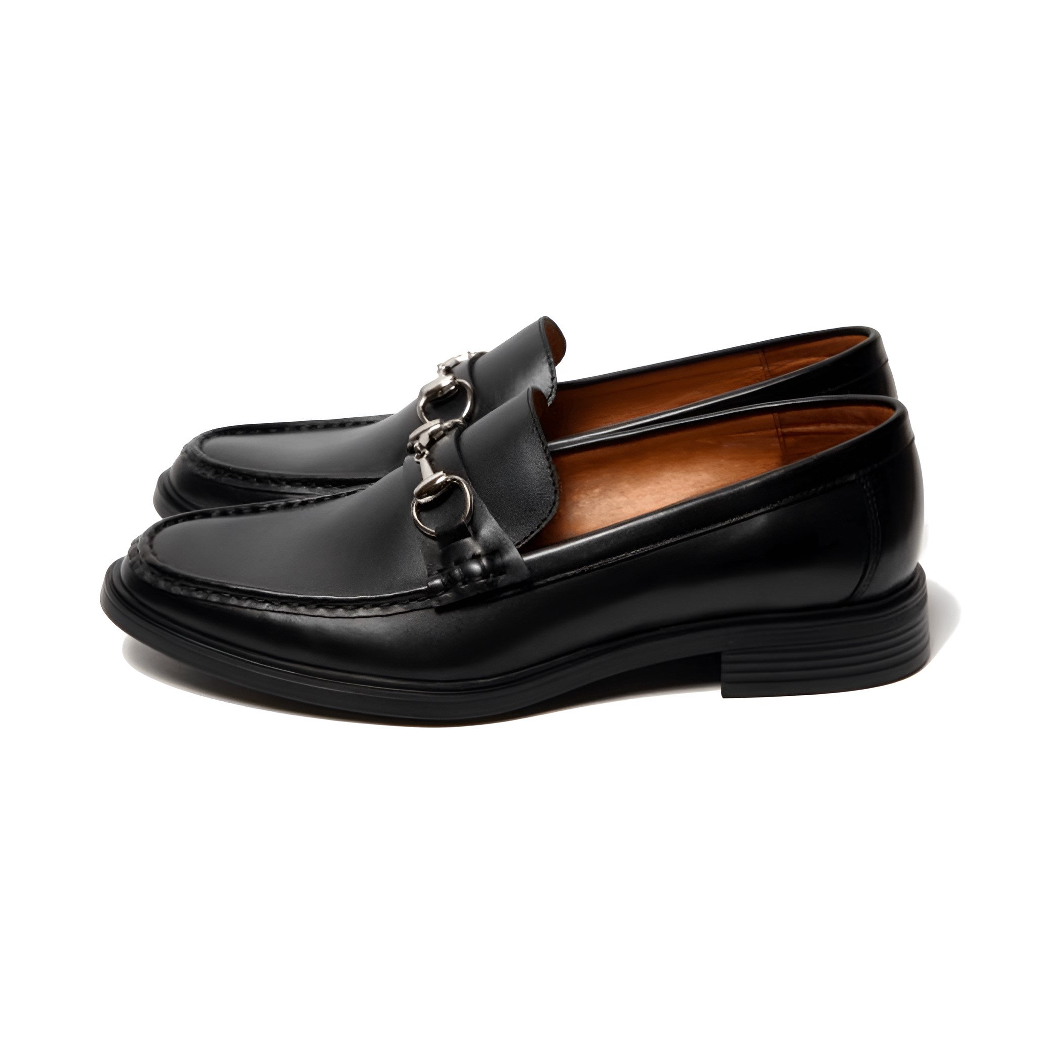 GIÀY LƯỜI HORSEBIT LOAFERS DA BÒ MÀU ĐEN HLF17