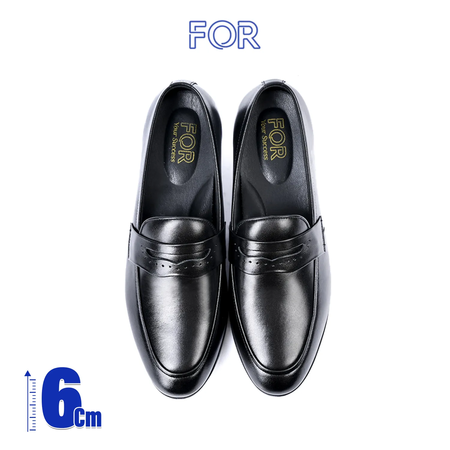 GIÀY PENNY LOAFER DA BÒ TĂNG CHIỀU CAO 6CM DPLF02