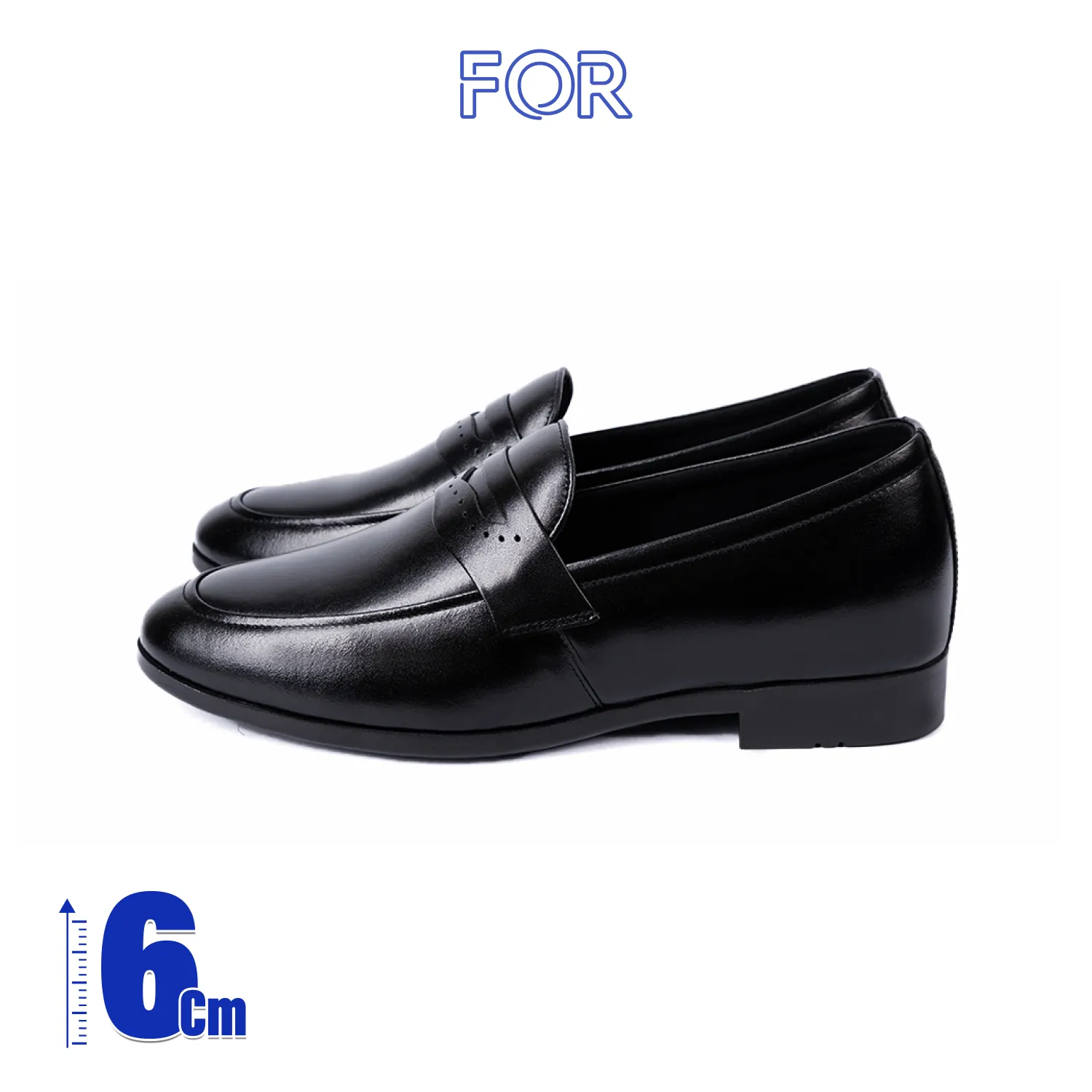 GIÀY PENNY LOAFER DA BÒ TĂNG CHIỀU CAO 6CM DPLF02