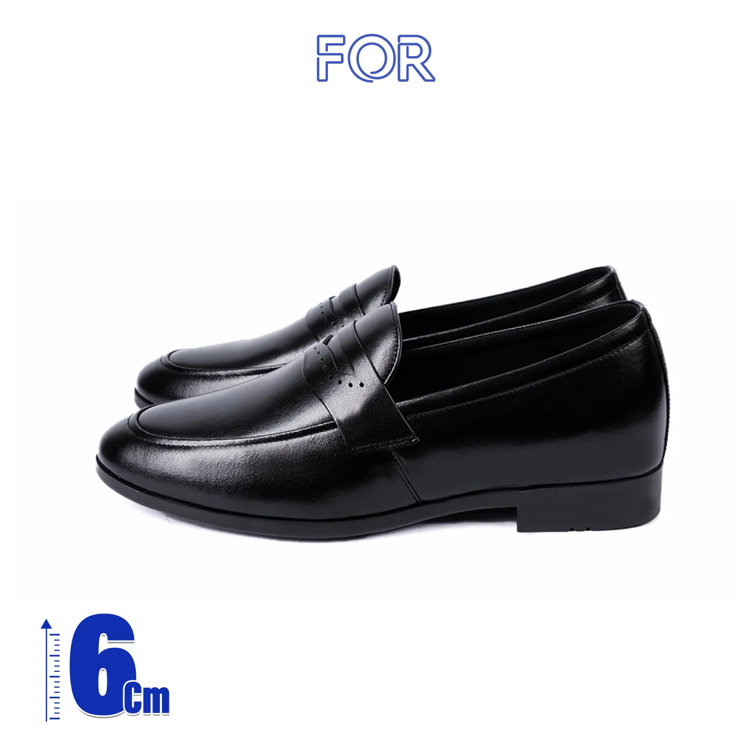 GIÀY PENNY LOAFER DA BÒ TĂNG CHIỀU CAO 6CM DPLF02