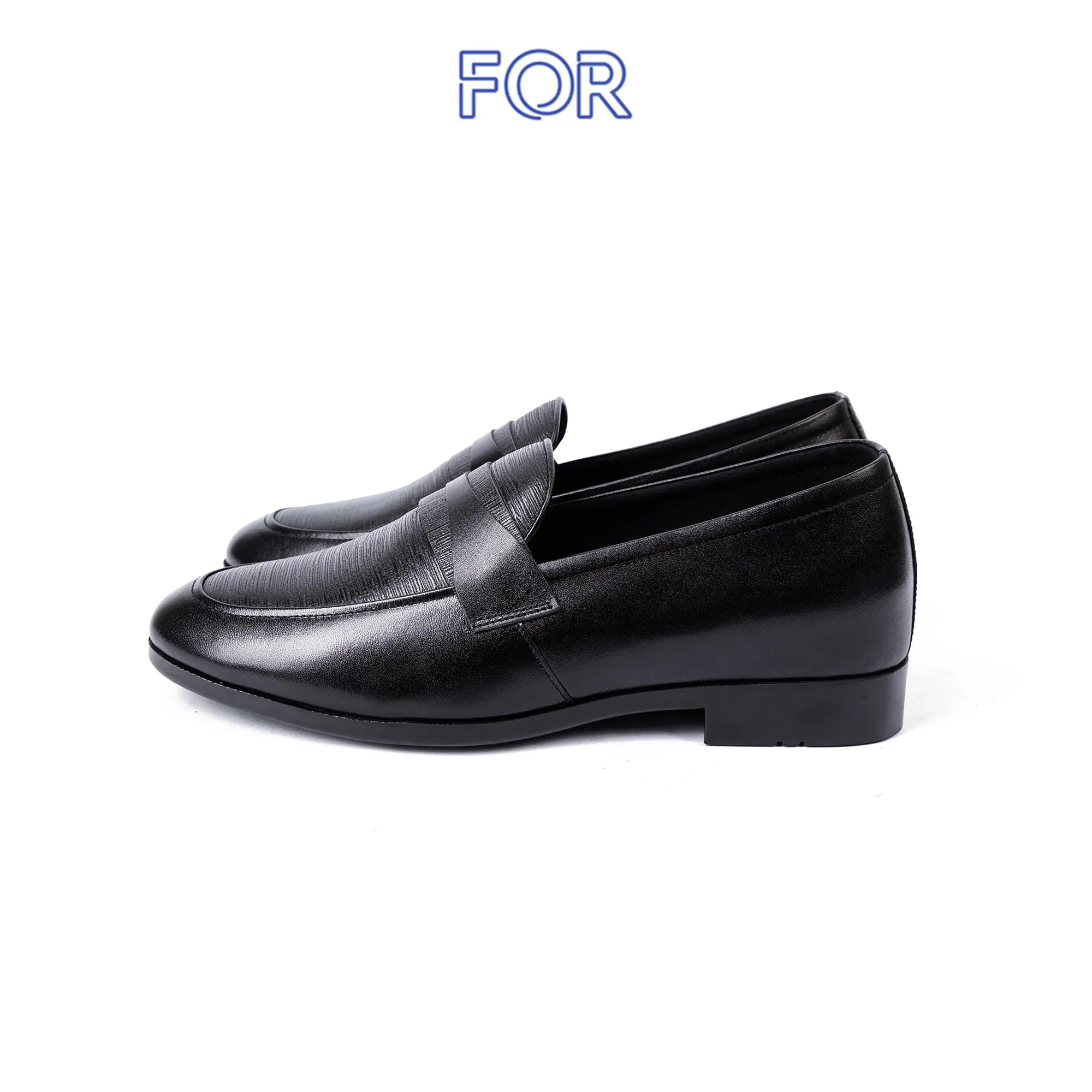 GIÀY LOAFER DA BÒ VÂN XƯỚC TĂNG CHIỀU CAO DPLF01