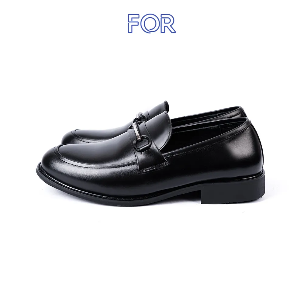 GIÀY HORSEBIT LOAFER DA BÒ MÀU ĐEN HLF21