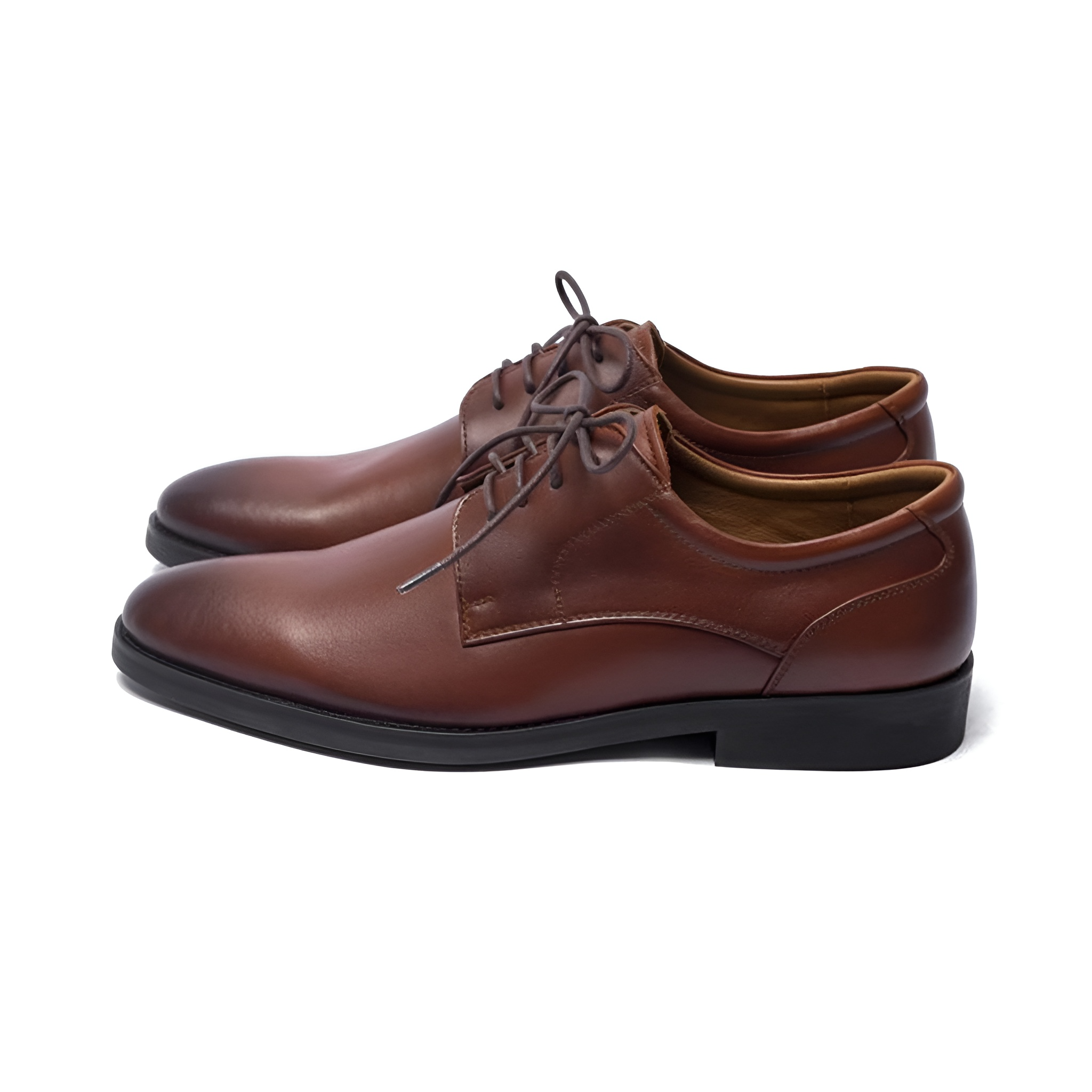 GIÀY PLAIN-TOE DERBY MÀU NÂU PATINA DF26