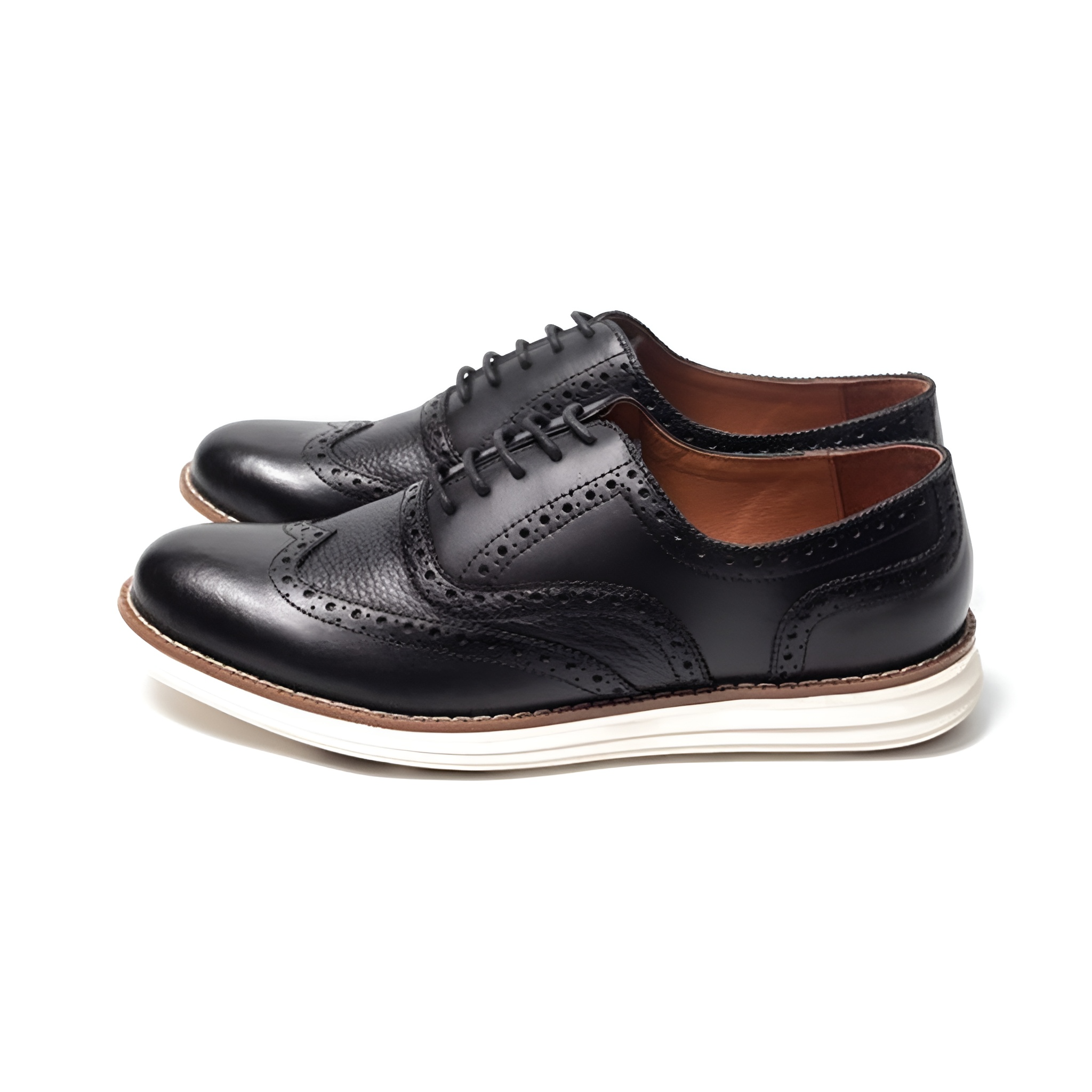 GIÀY SNEAKER PHỐI DA MILL HẠT MÀU ĐEN SIÊU NHẸ FT03