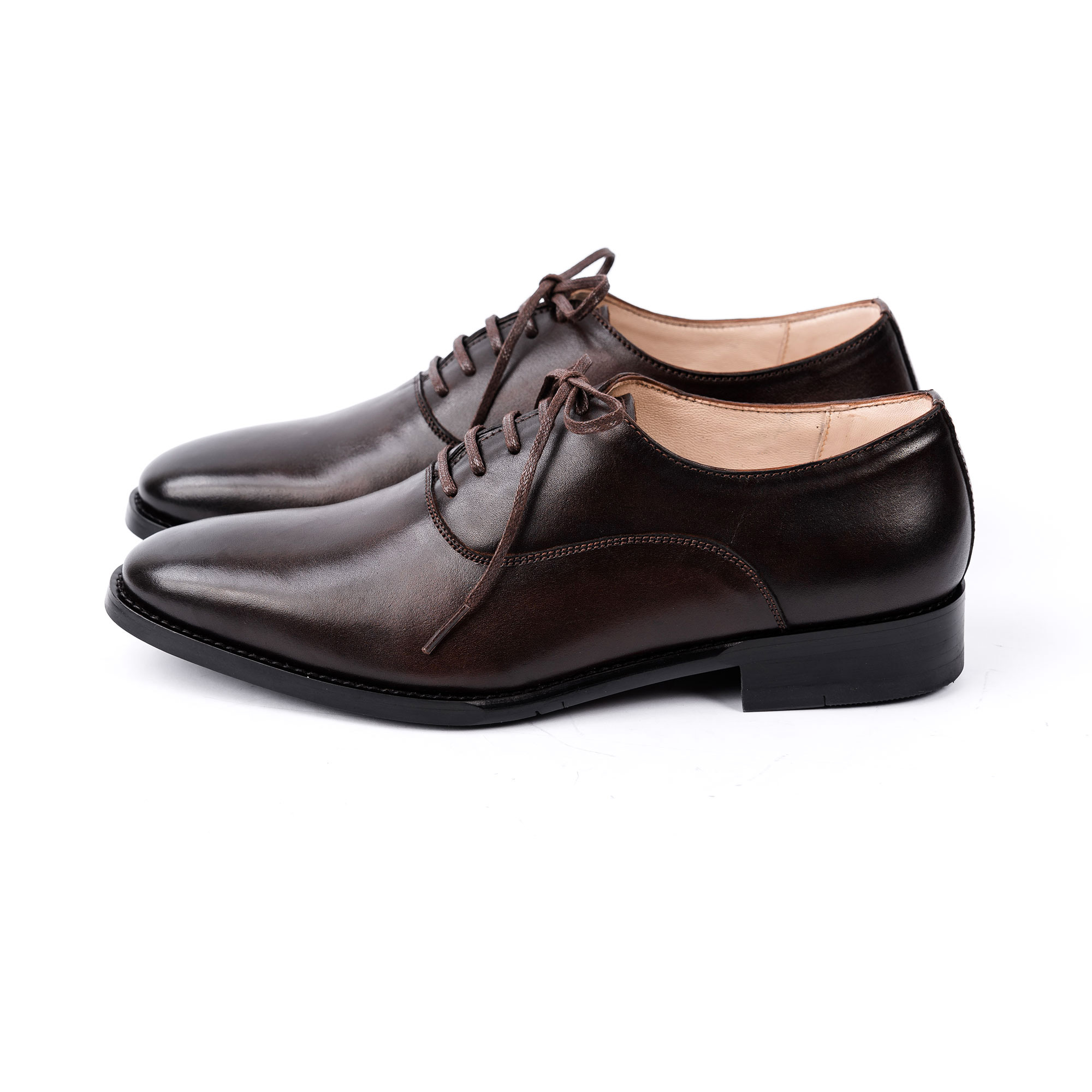 GIÀY OXFORD DA BÒ PATINA NÂU TRẦM OF08