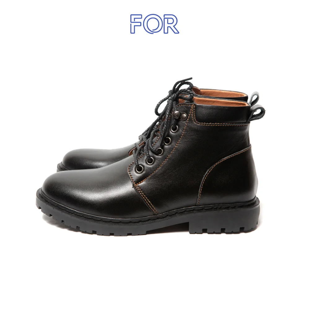 GIÀY BOOTS ĐẾ ĐỐC MÀU ĐEN BF07