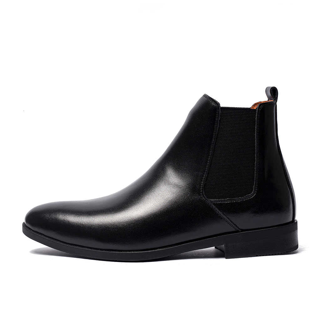 GIÀY CHELSEA BOOTS DA BÒ MÀU ĐEN CBF03