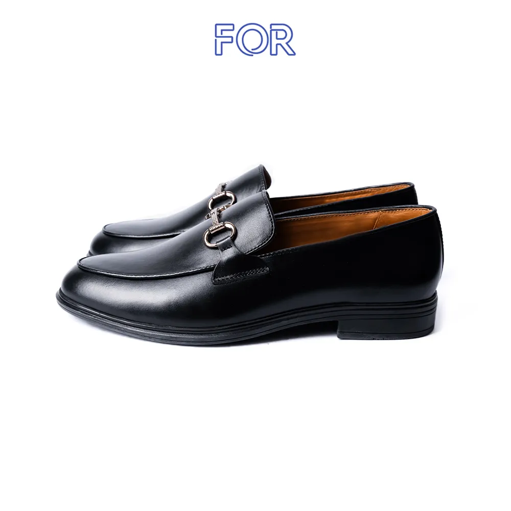 GIÀY HORSEBIT LOAFER DA BÒ MÀU ĐEN HLF05