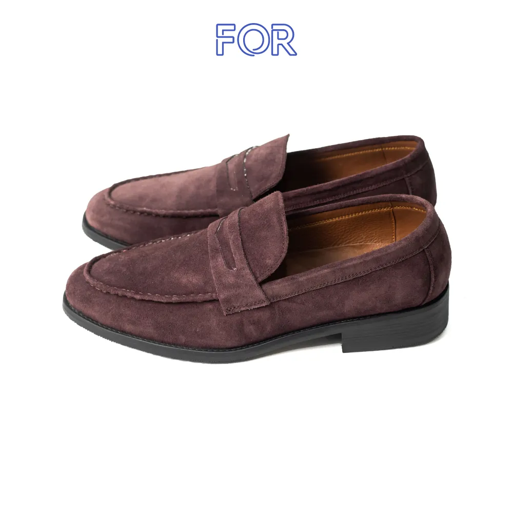 GIÀY LƯỜI PENNY LOAFERS DA LỘN MÀU NÂU PLF03