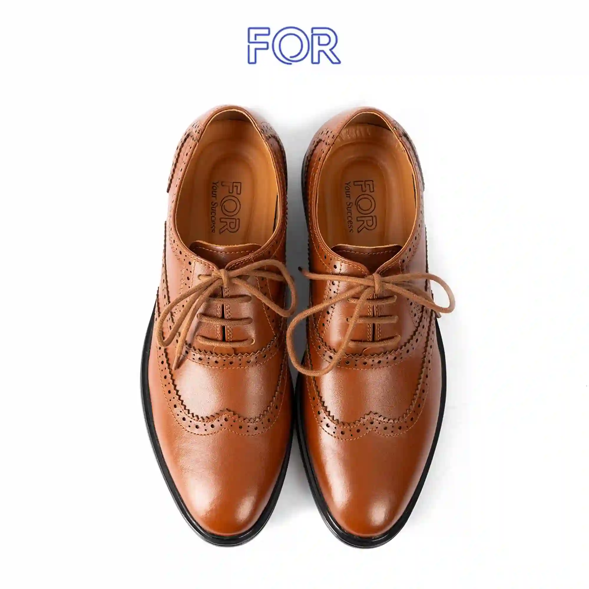 GIÀY OXFORD WINGTIP DA BÒ MÀU NÂU OF24