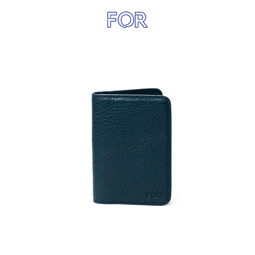 VÍ CARD DA BÒ MILL MÀU XANH VT13