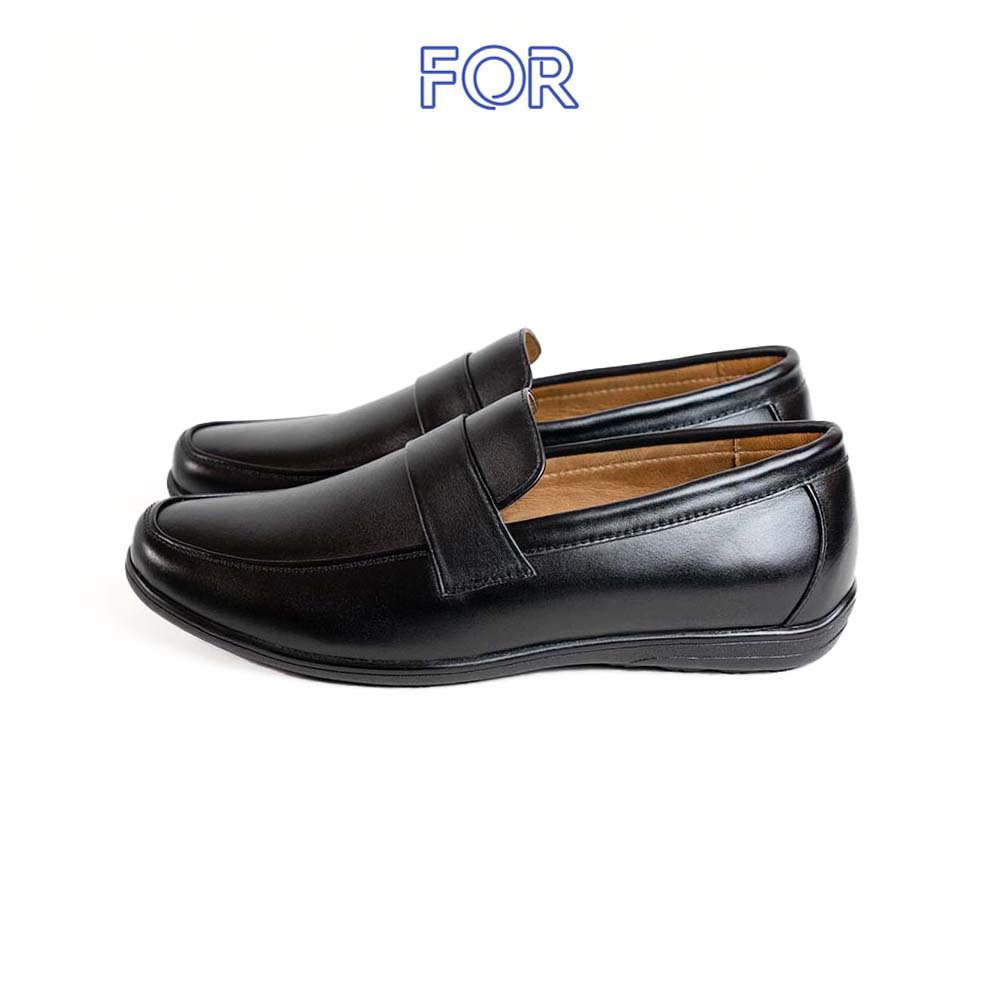 GIÀY LƯỜI BASIC MOCCASIN DA BÒ MÀU ĐEN MF08