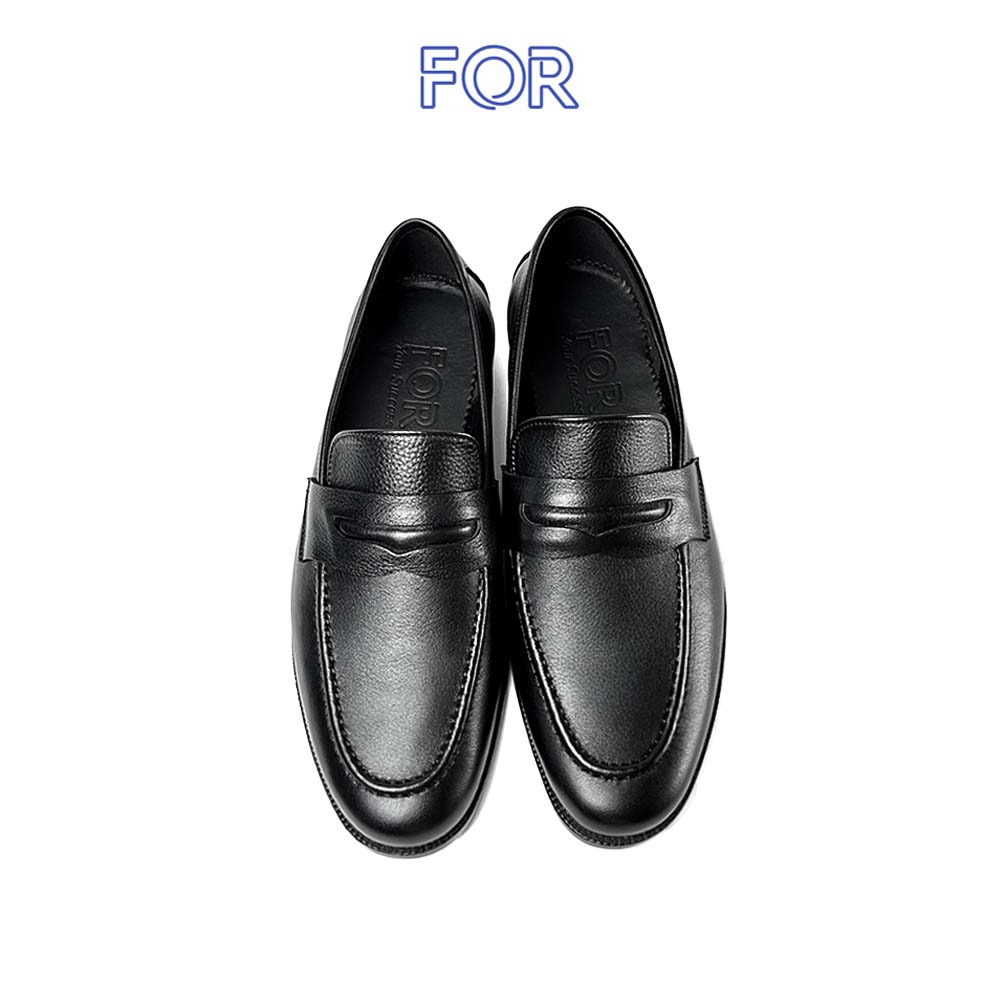 GIÀY LƯỜI PENNY LOAFERS DA BÒ MILL ĐEN ĐẾ SIÊU NHẸ PLF19