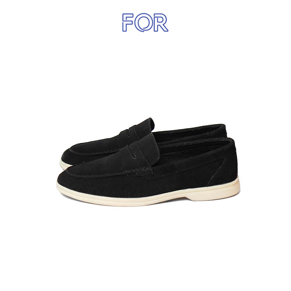 GIÀY LƯỜI PENNY LOAFERS DA LỘN MÀU ĐEN PLF13