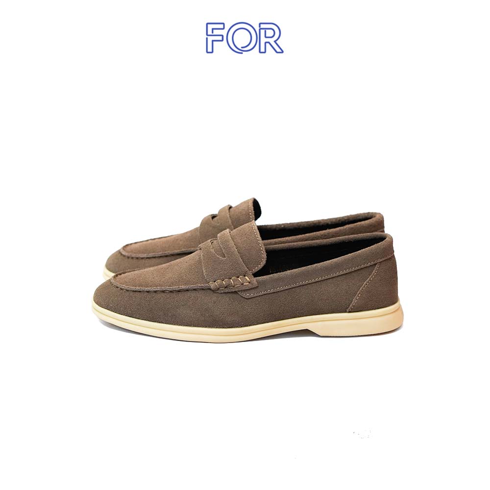GIÀY LƯỜI PENNY LOAFERS DA LỘN MÀU NÂU PLF12