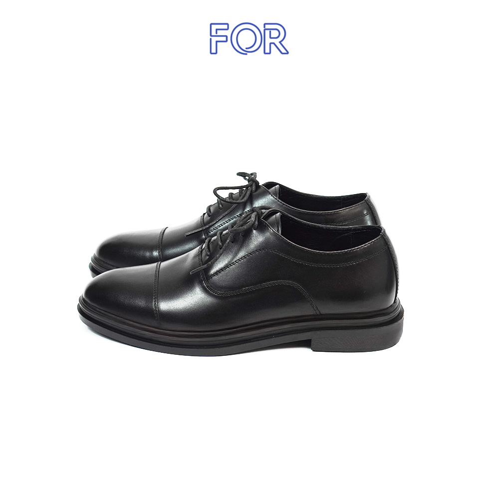 GIÀY CAPTOE OXFORD MÀU ĐEN MŨI TRÒN OF01