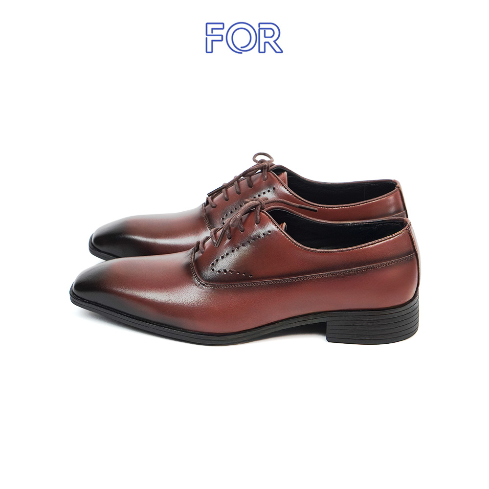 GIÀY PLAIN-TOE OXFORD MÀU NÂU MŨI THUÔN OF14