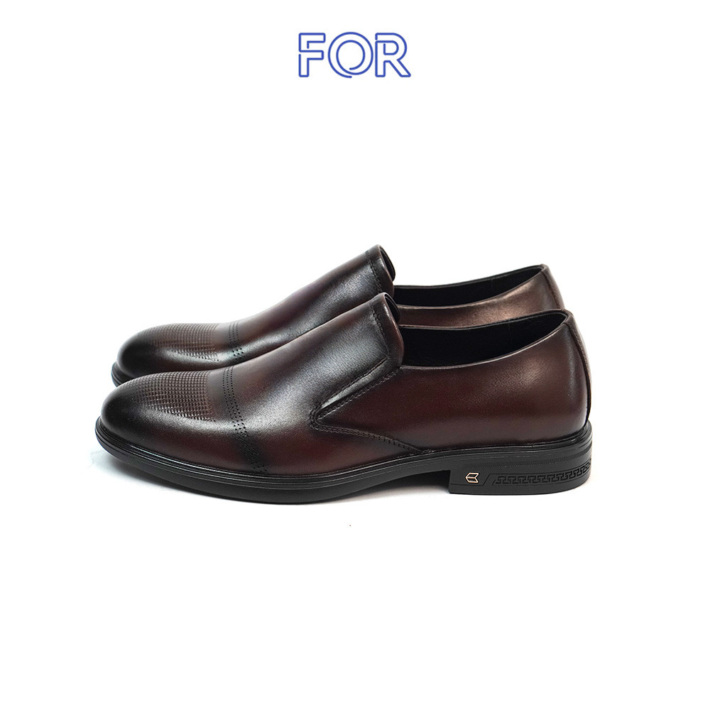 GIÀY LƯỜI NIB LOAFERS MÀU NÂU HOẠ TIẾT KẺ Ô NLF06