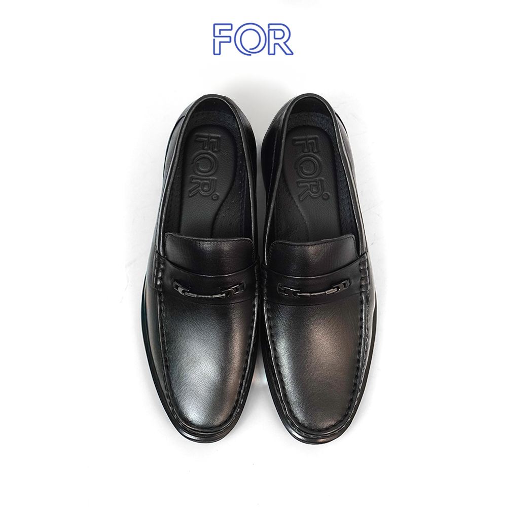 GIÀY HORSEBIT LOAFER DA BÒ MÀU ĐEN HLF10
