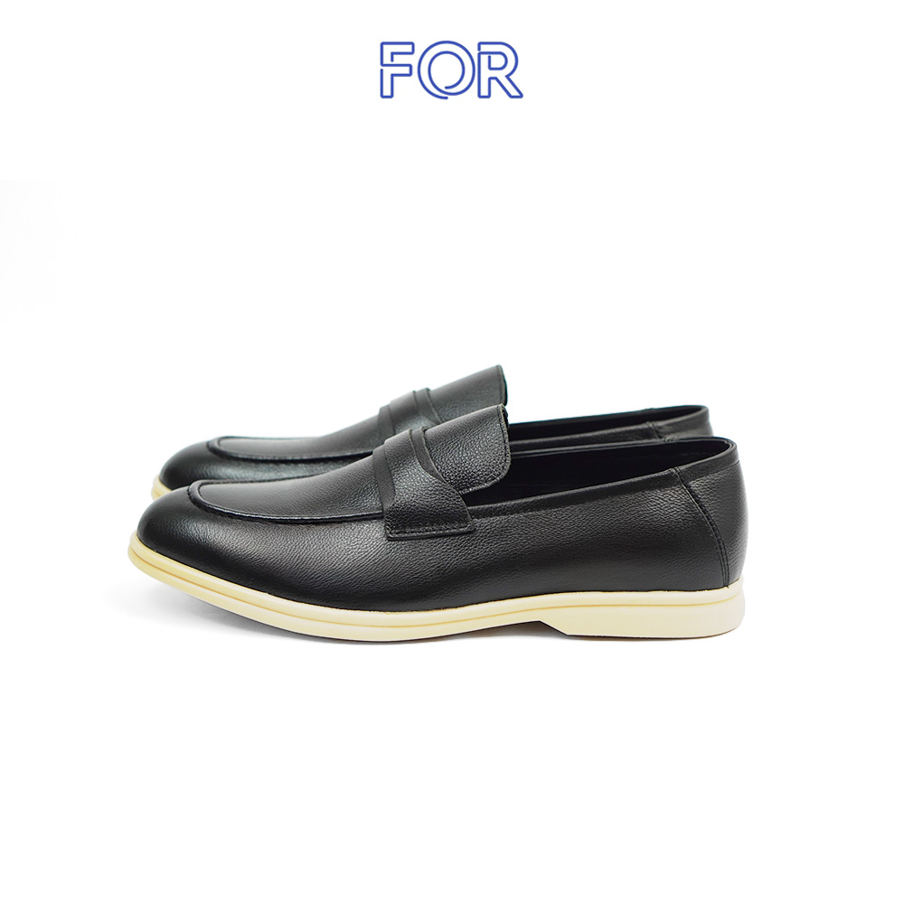 GIÀY LƯỜI PENNY LOAFER DA BÒ MÀU ĐEN PLF17